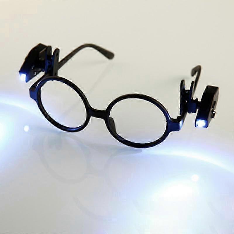 2 pcs Mini LED Flashlight with Adjustable Eyeglass Clip Light Reading Light