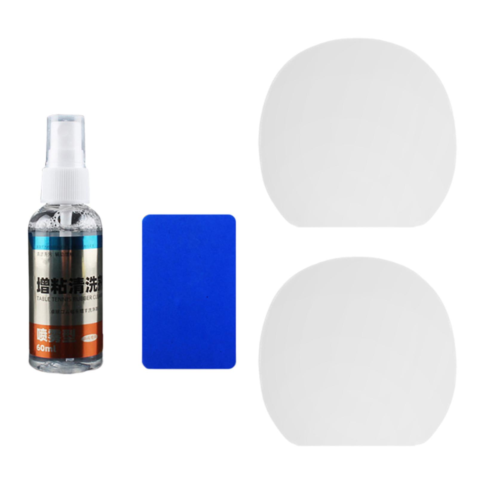 Pingpong Paddle Cleaner Table Tennis Racket Cleaning Spray Cleaning Set Spray Bottle with Sponge for Racket Maintenance