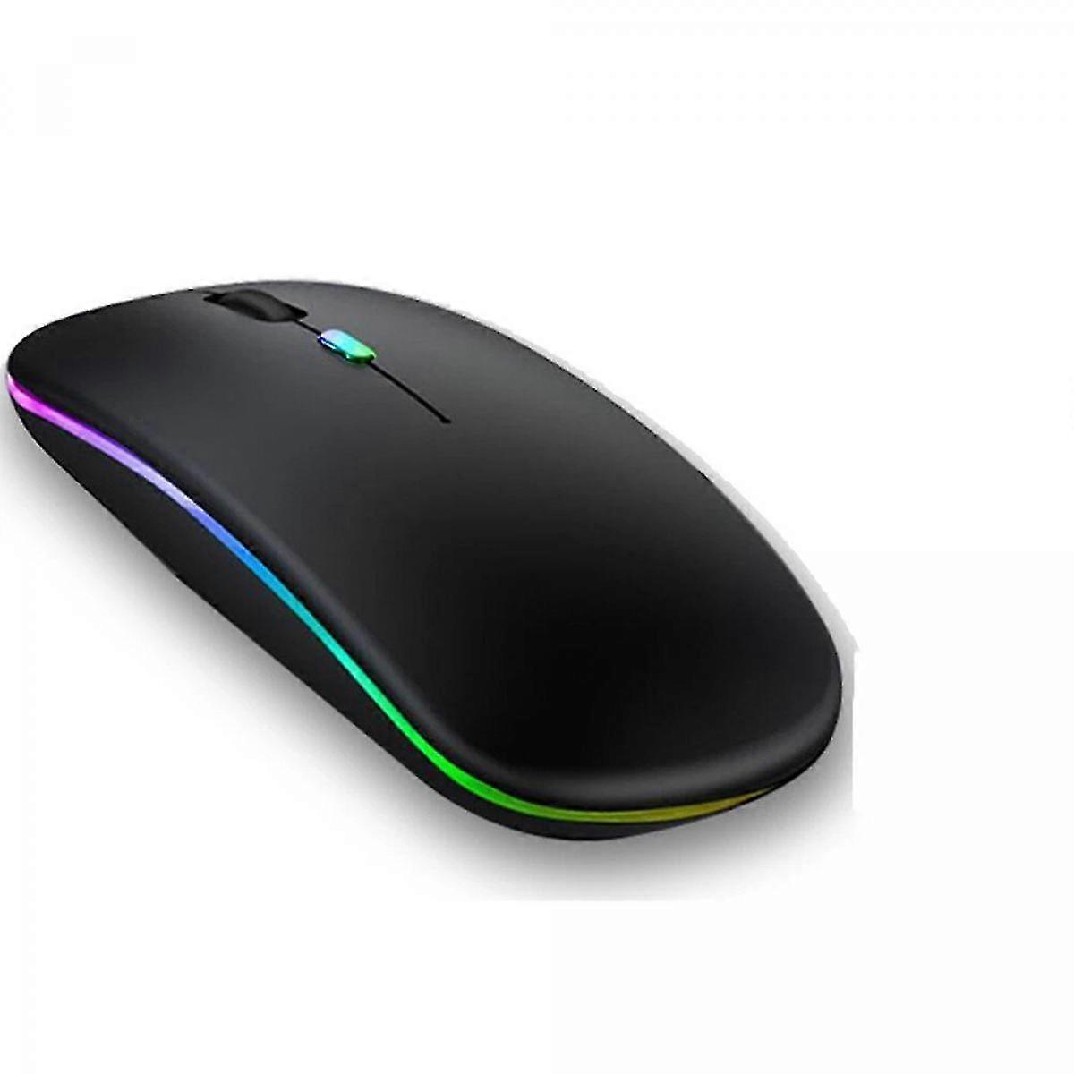 RGB Bluetooth Mouse Rechargeable Wireless Mouse for Apple iPad Laptops Silent Electrostatic LED Back