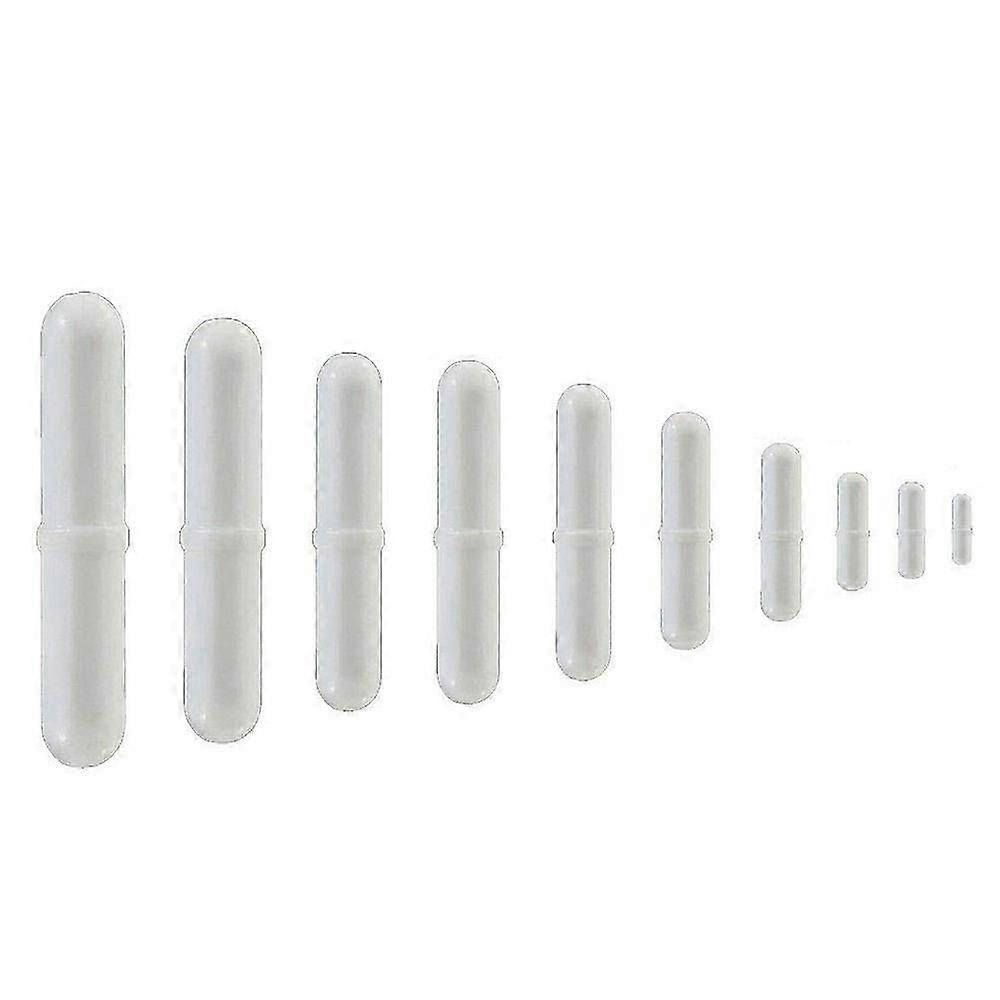 10Pcs Magnetic Stirrer Mixer Stir Bar Spinbar for Lab Use White Color