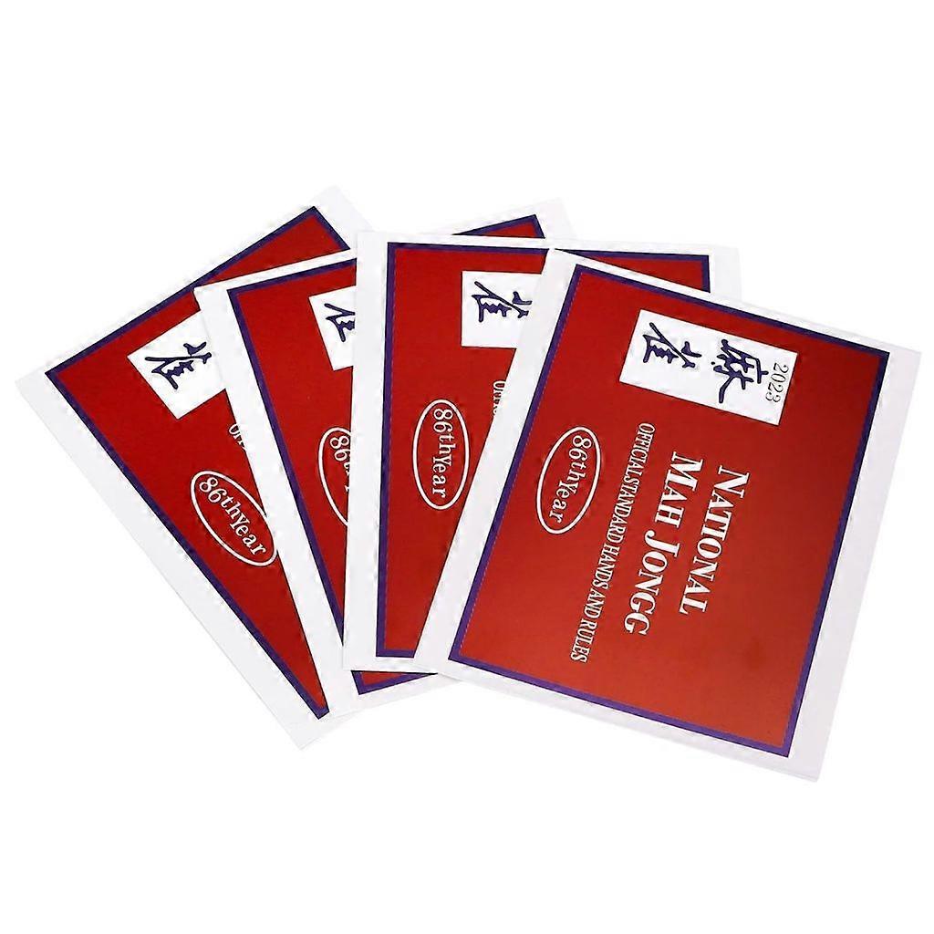 Mahjong Scorecard Standard Hands Rules Large Format for Easy Reading Use