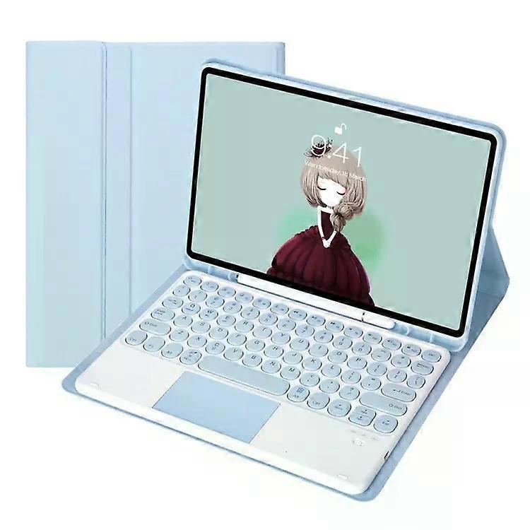 Bluetooth Keyboard Case-Detachable Round Keycap,Touch Control for iPad 9.7" & Pro 9.7" -
