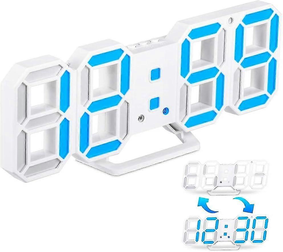 3D LED Digital Alarm Clock with Adjustable Brightness, Snooze Function, and Multiple Display Modes for Home Decor