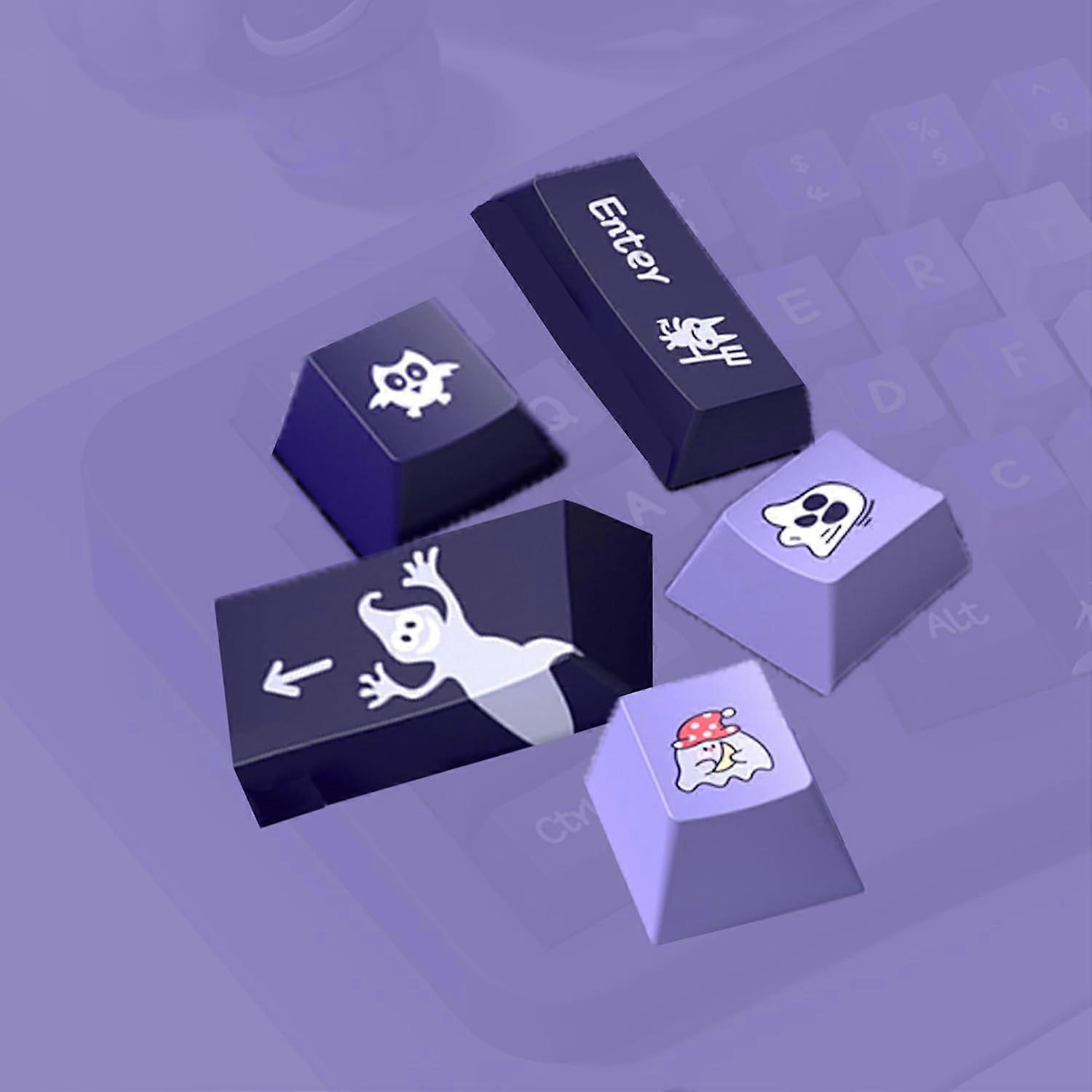 PBT Keycaps 138 Keys Halloween Spooky Theme Cherry Profile Dye ...