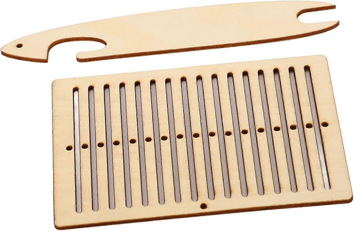Belt Weaving Kit Wooden Weaving Heddle Stand Backstrap Weaving Tools Gifts Easy to Install for Home