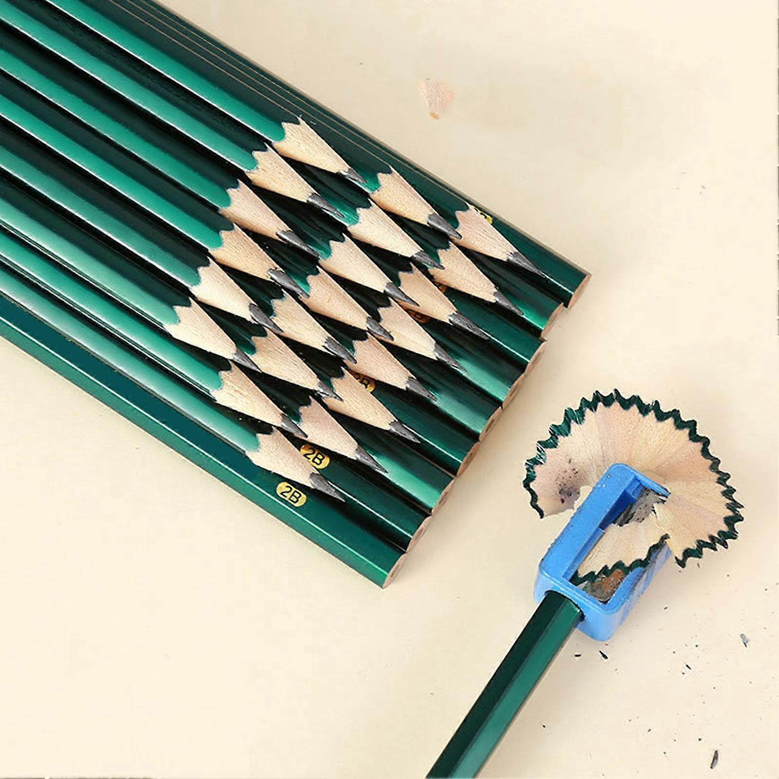 10 Pcs 2B Wooden Hexagonal Pencils Durable Thick Graphite Writing