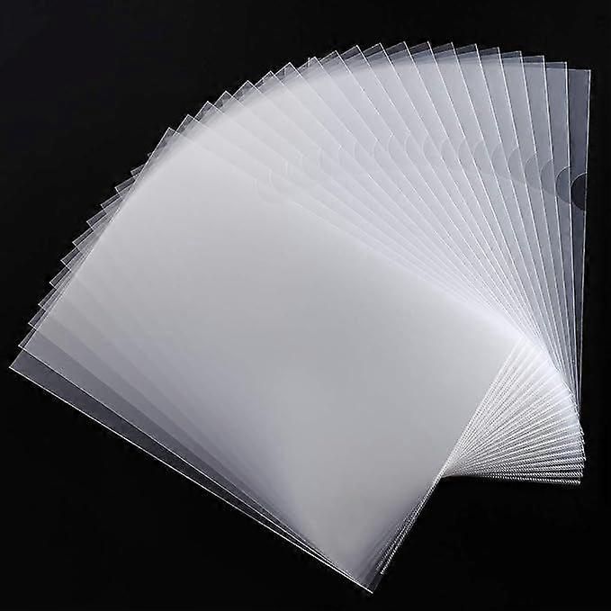 A4 Clear Plastic Folder, 30 Pack, 180 Micron PP A4 Folder Report Pocket, Folder Cover for School Office