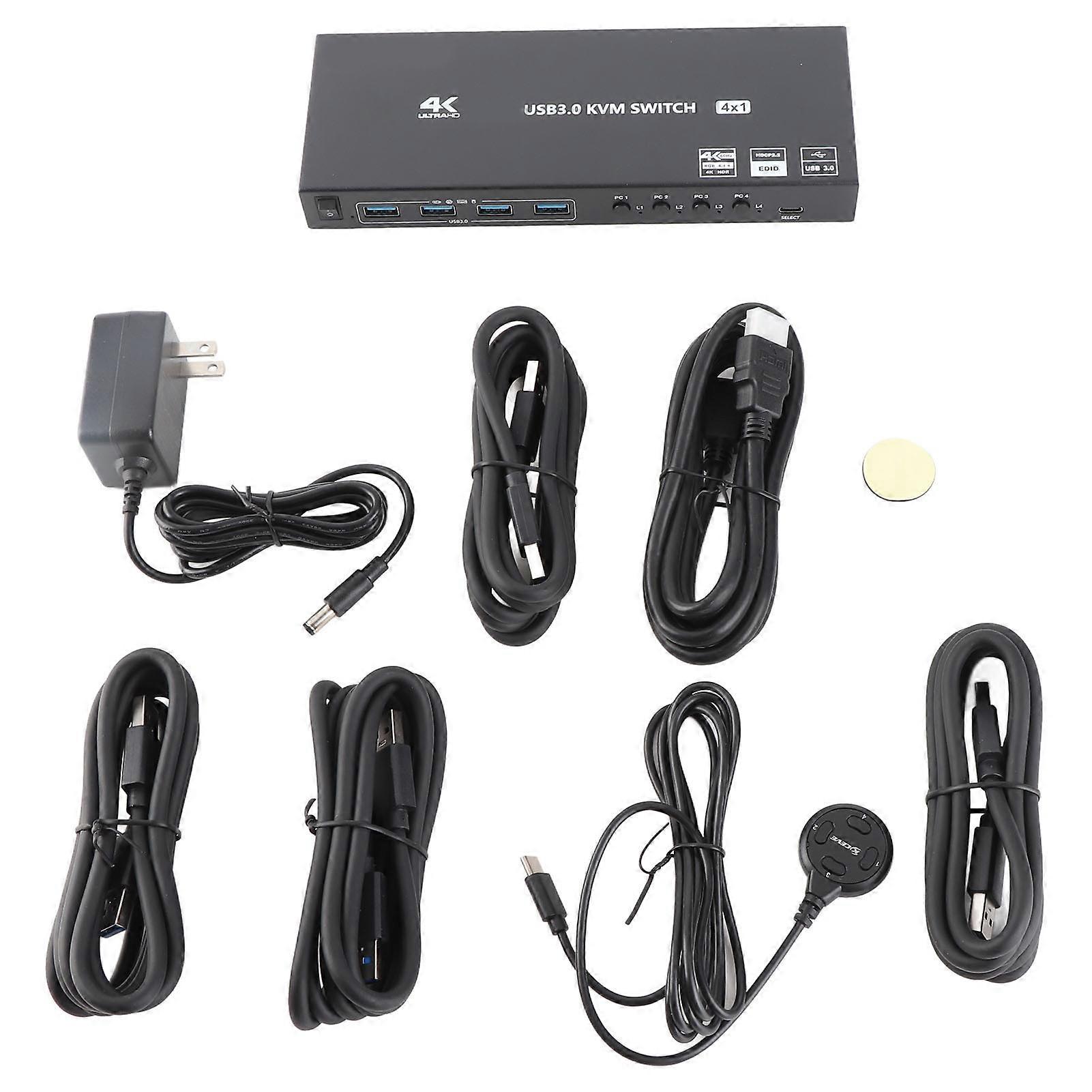 KVM Switch HD Multimedia Interface 2.0 USB 3.0 KVM Switch with Automatic Adjustment System