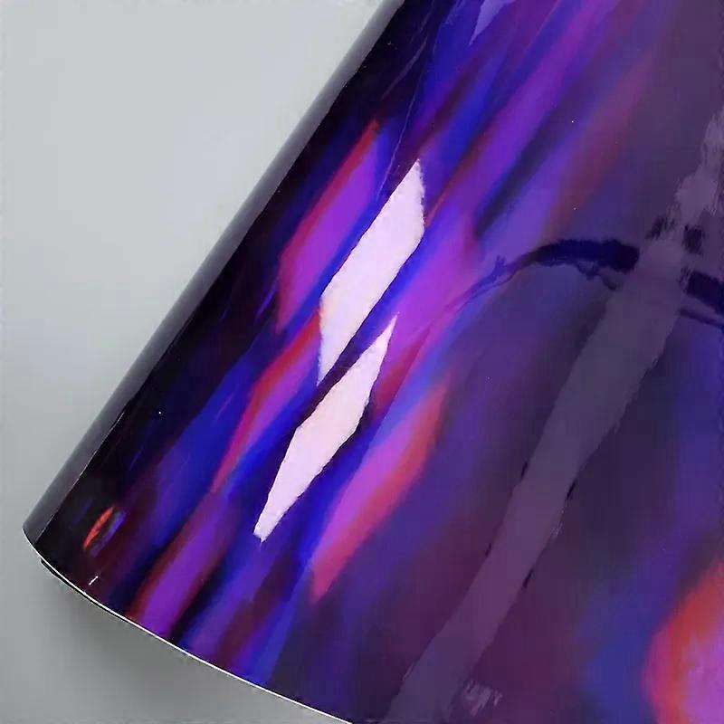 عالية لامعة الثلاثية الأبعاد الأرجواني الفينيل التفاف الكروم الفينيل ملصقات السيارات للسيارة ملصق على غطاء محرك السيارة التفاف احباط السيارة فيلم