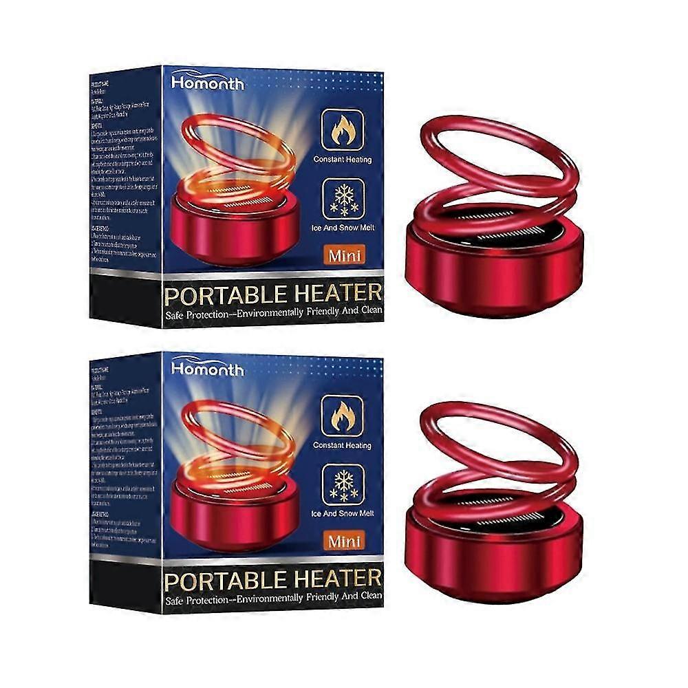 1-2pcs New Mini Portable Kinetic Heater Auto Rotating Double Ring Mini Kinetic Heater