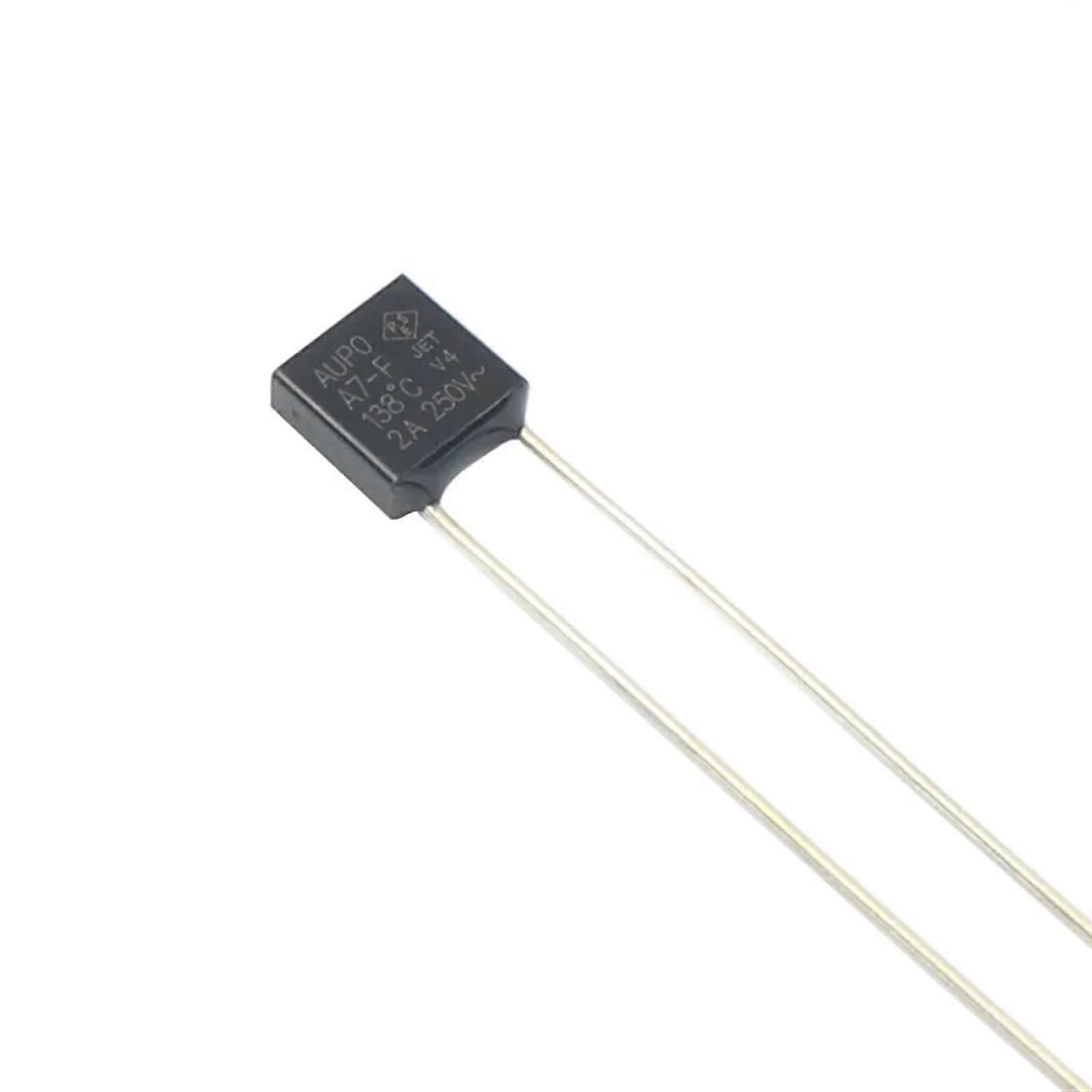 10pcs A7F Thermal Fuse TF Cutoff 138C 138 Degree 2A 250V AUPO RH Square Temperature Switch Control