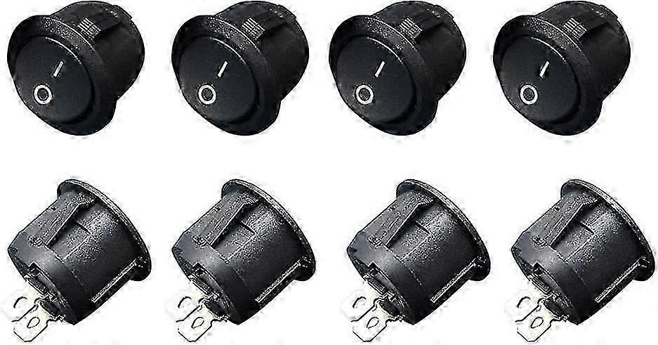 Solder Spst On/off Mini Boat Rocker Switch Toggle Spst Switch Small Switch Button For Switch Buttons8pcs)(black)