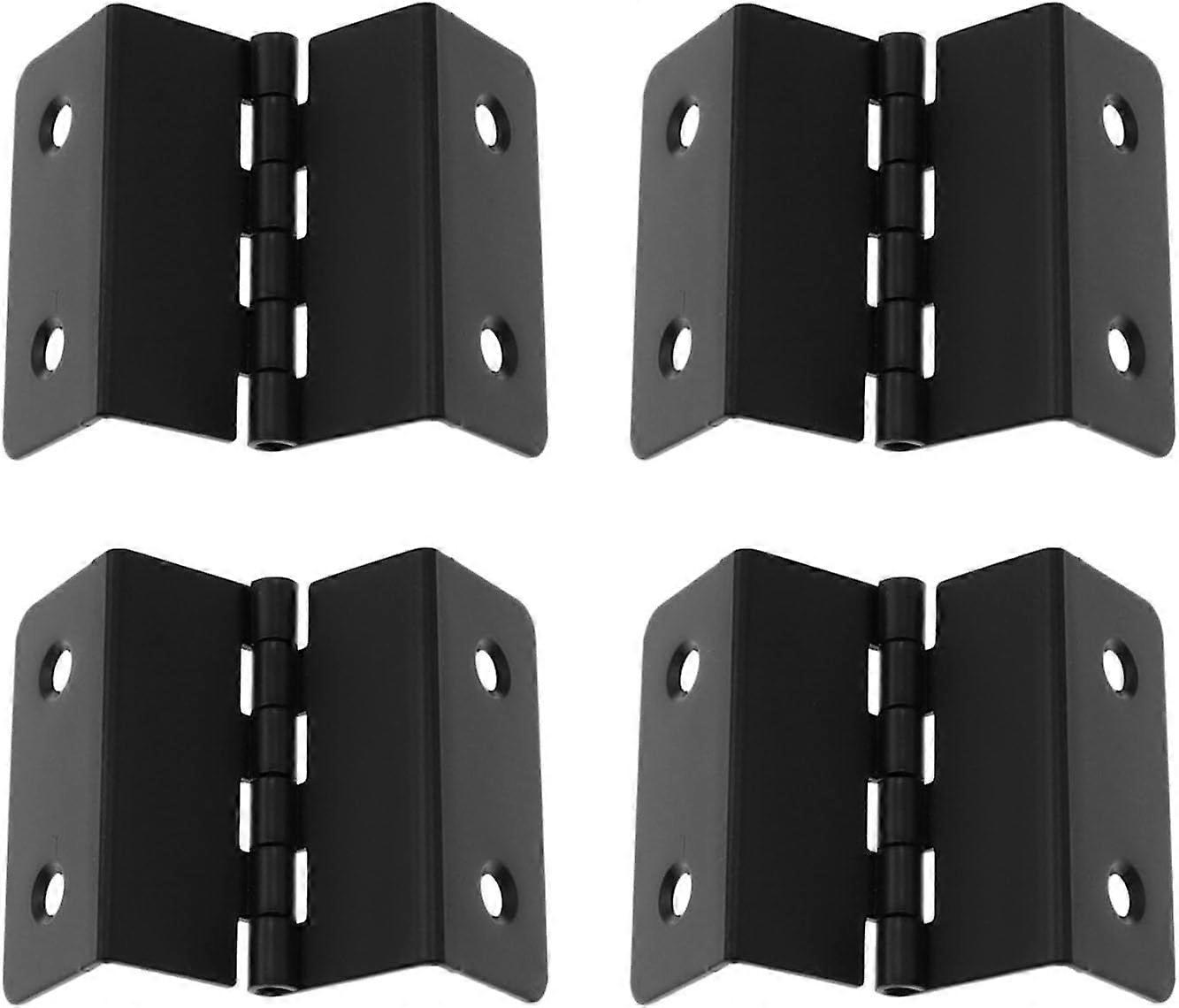 4PCS Swing Adjustable Offset Door Hinges Metal Hardware Black Cabinet Wardrobe