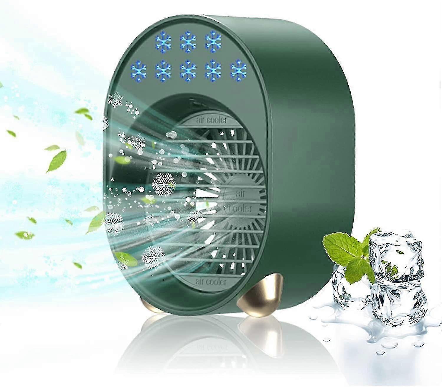 Portable Air Conditioner, Mini Air Conditioner Fan, Air Cooler Portable Air Conditioner, Mini Air Conditioner Rechargeablegreen