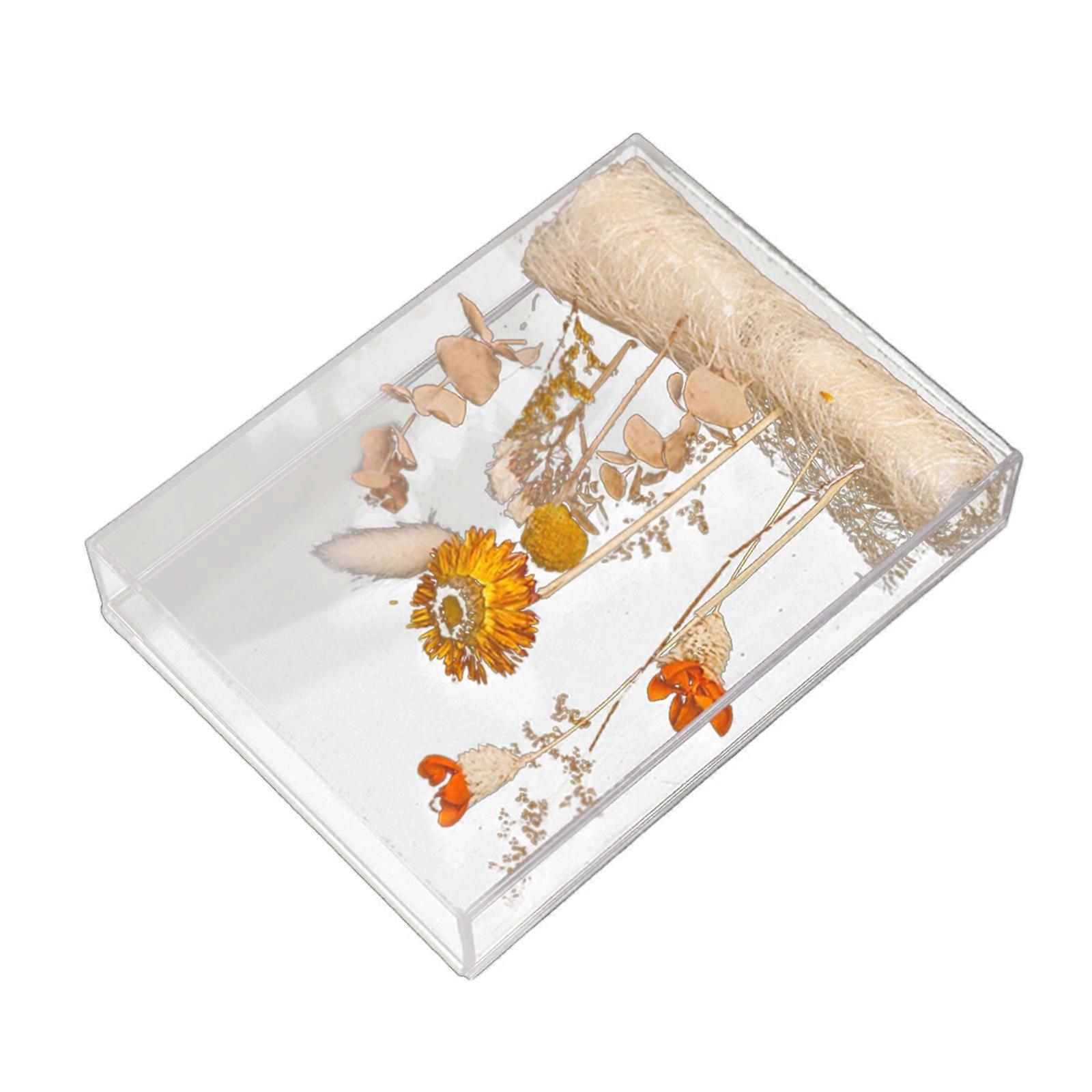 Clear Acrylic Box Dry Flower Storage Container Display Flower Creation Elegant Arrangement