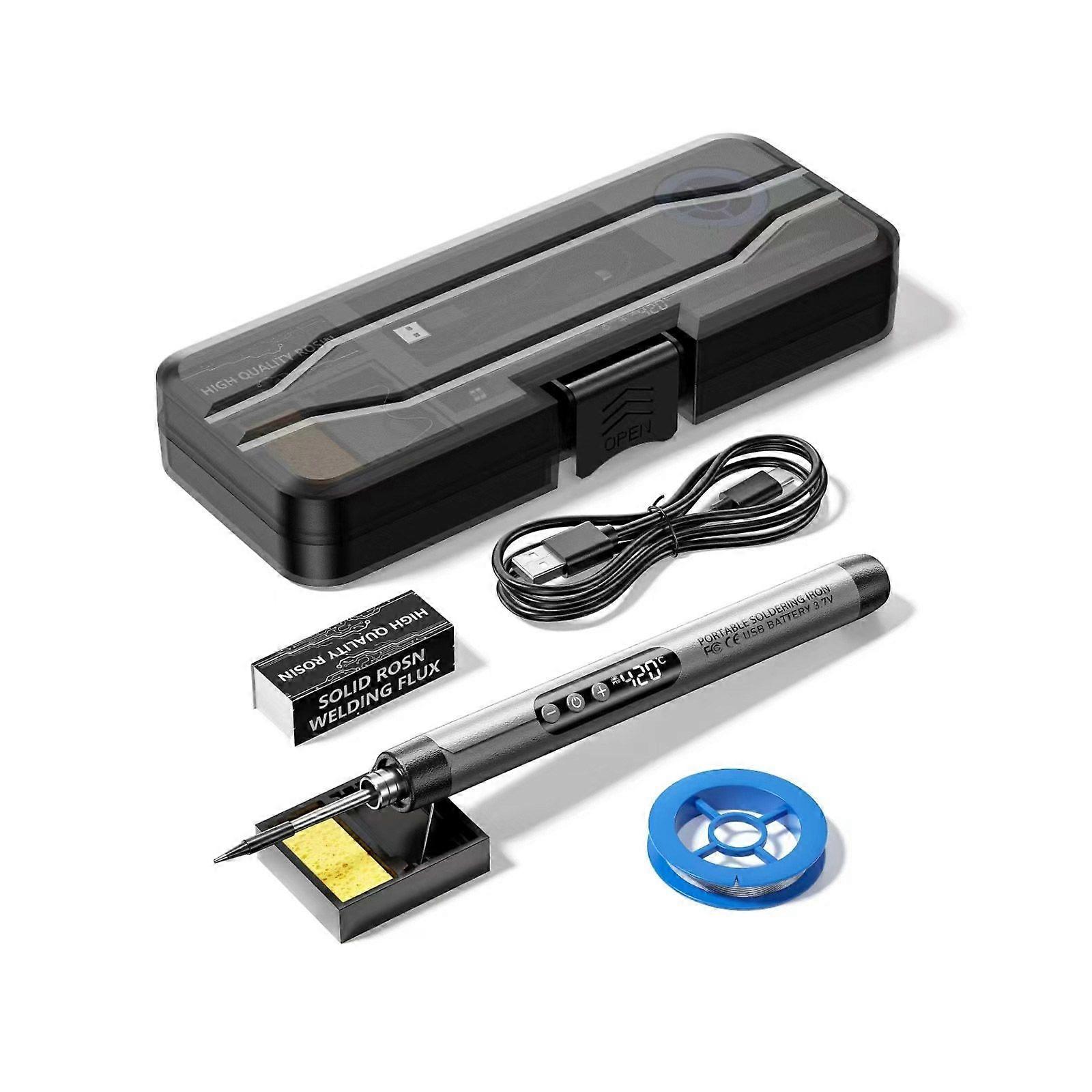 Cordless Digital Soldering Iron Kit - Fast Heating, 5-Speed, Rechargeable