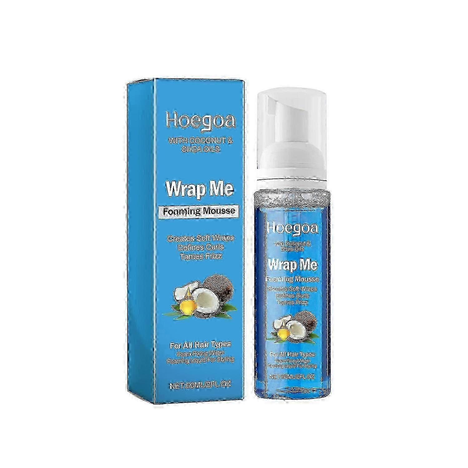 Hoegoa Wrap Me Foaming Mousse, Perm And Curl Care Styling Repair Damaged Dry Hair And Frizz Nourishi