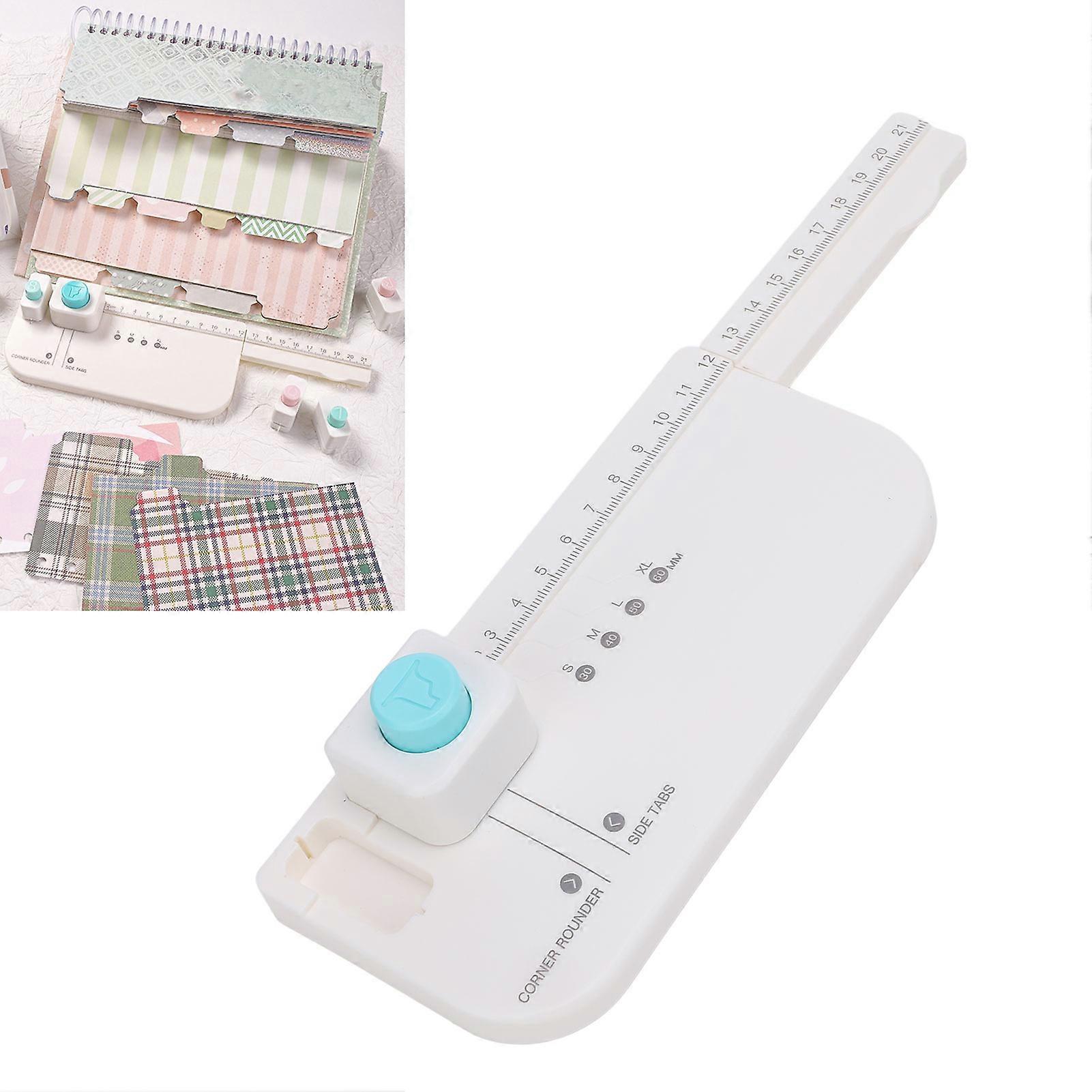 Tab Puncher for Paper Crafts Multifunctional File Hole Divider Punch Board 4 Sizes Labels for Scrapbooking