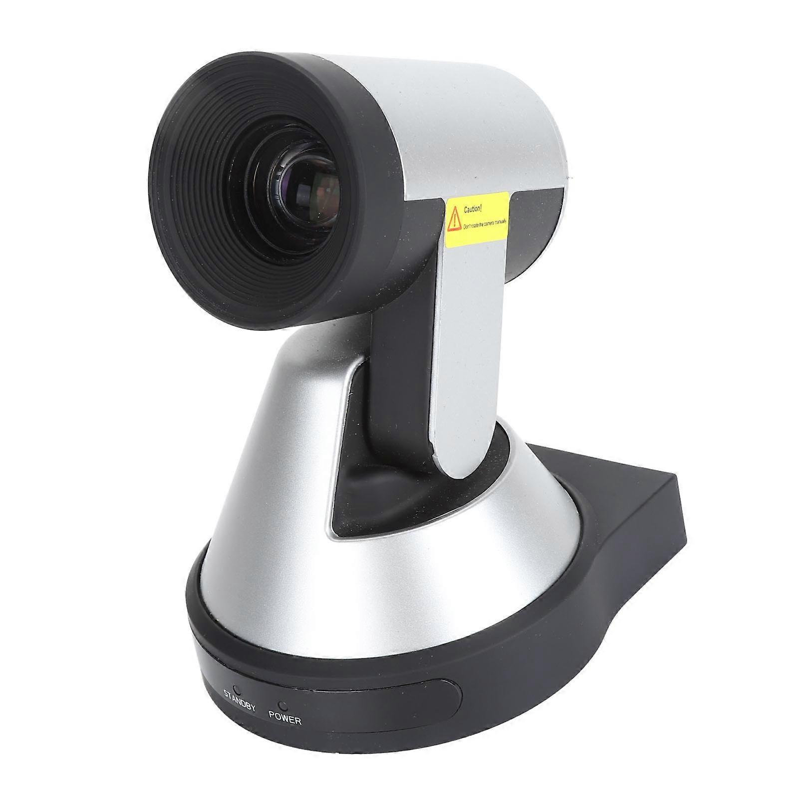 Caméra de salle de conférence PTZ Angle de zoom 10X Caméra HD 4K réglable avec télécommande pour la diffusion en direct des réunions Prise américaine 100-240V