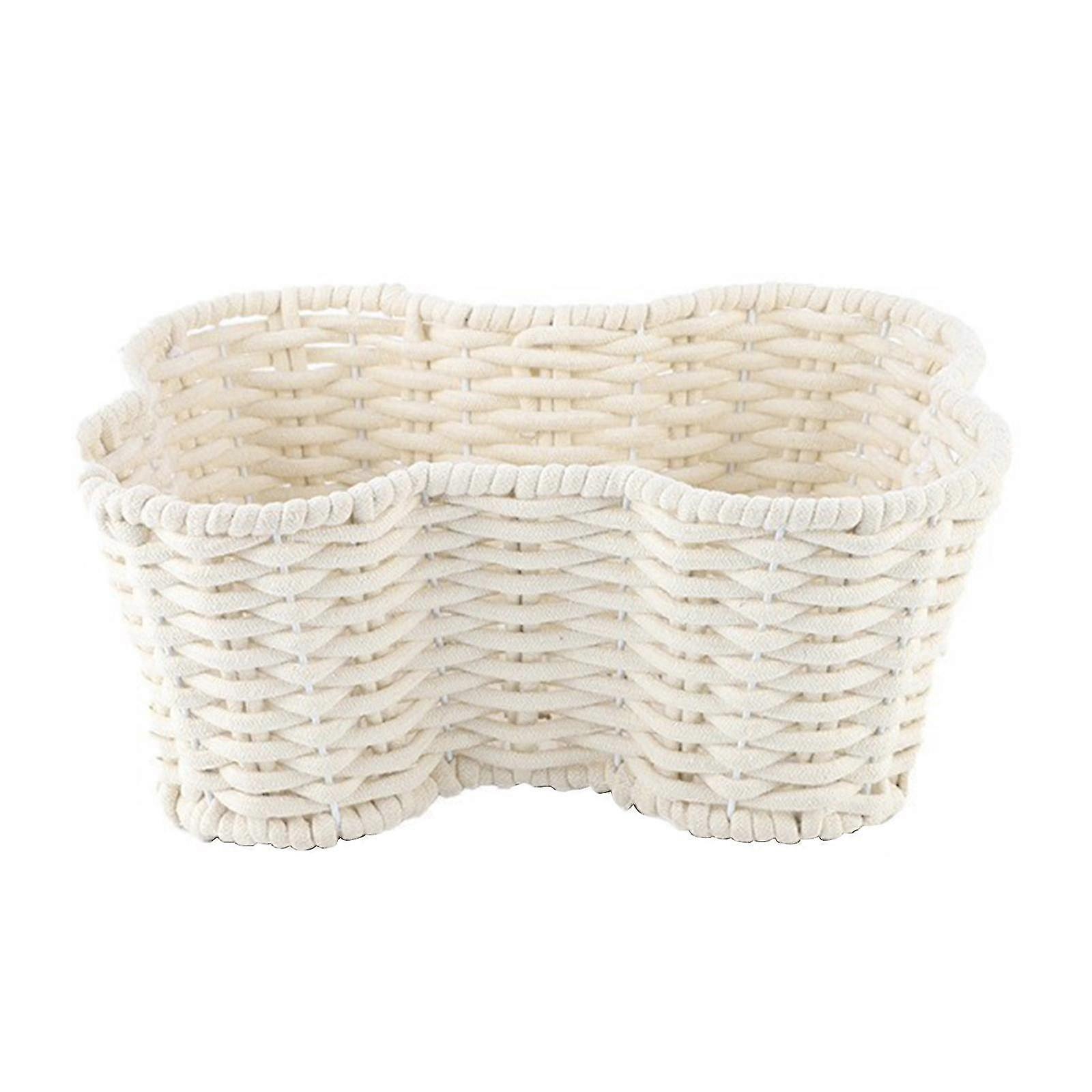 سلة تخزين منسوجة يدويا لألعاب الناعمة ، منظم صندوق مثالي لغرف النوم والخزائن والمكاتب ، حجم كبير