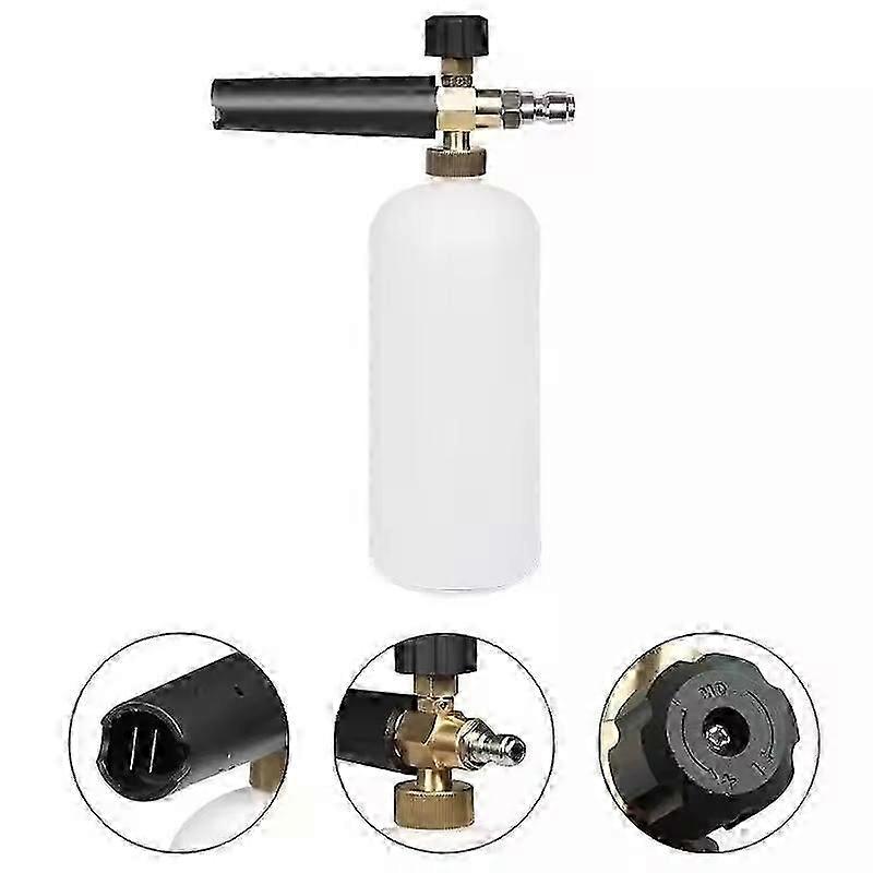 1pc Foam Cannon, Heavy-duty Vehicle Foam Shock Wave Wide-neck Adjustable Snow Foam Gun And Thick Foam, With 1/4 Inch Quick Conne 2025