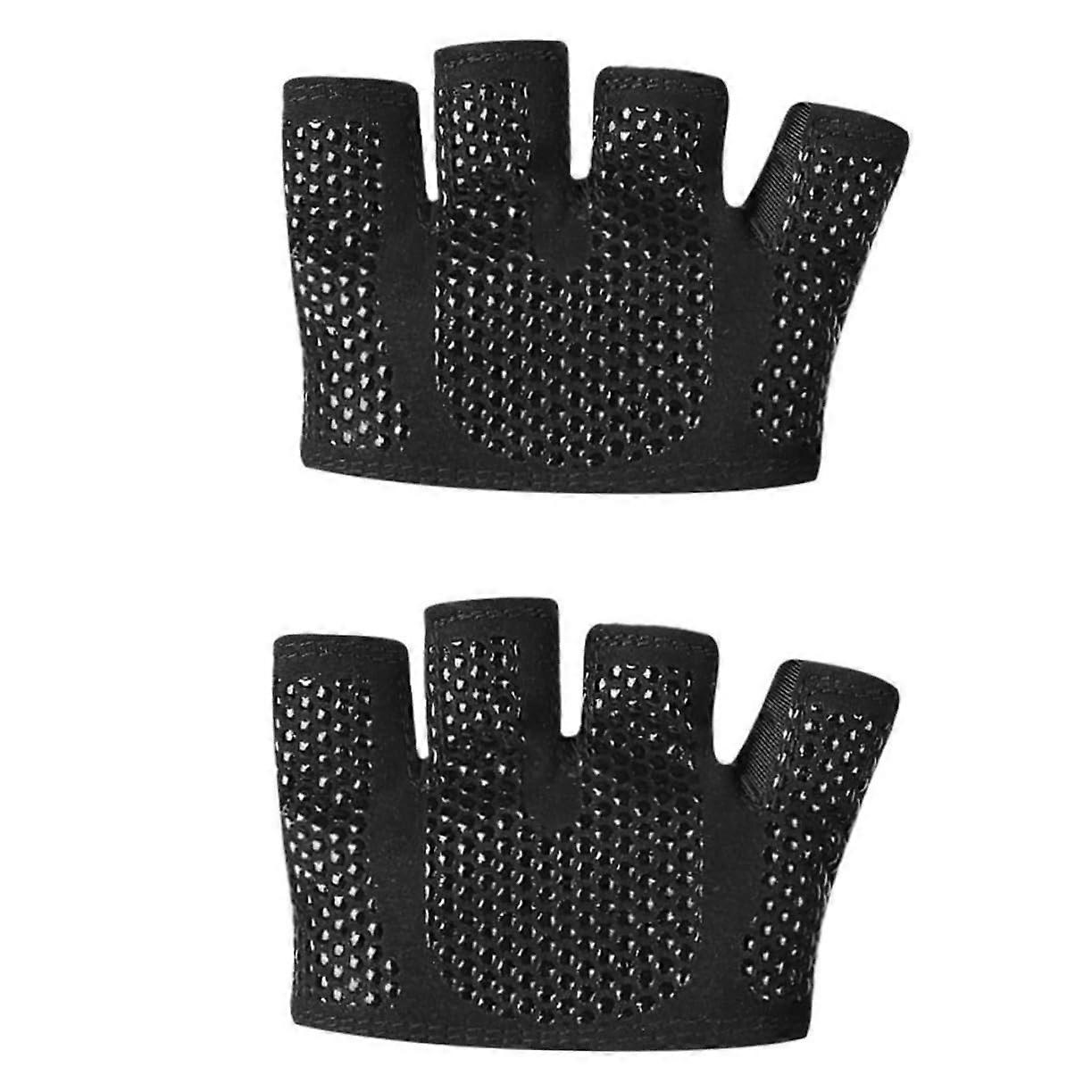 NonSlip Fitness Gloves Half Training Support Fingerless Gym Men Gym Gloves for Men Breathable Gym Gloves Nylon.