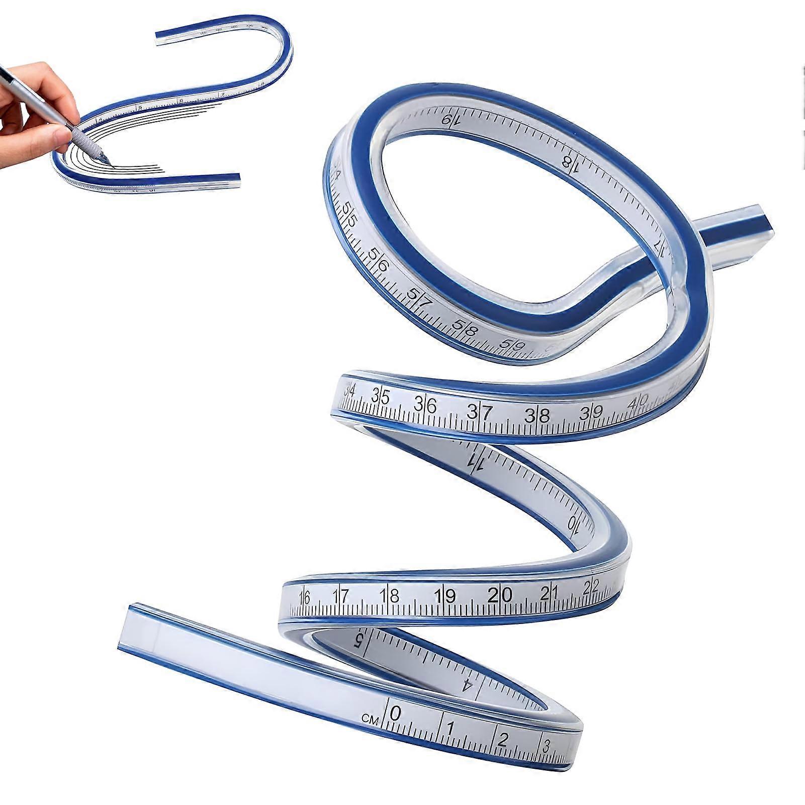 Flexible Curve Ruler, Tailoring Supplies, Measuring Tool for Drawing Design (60 cm)