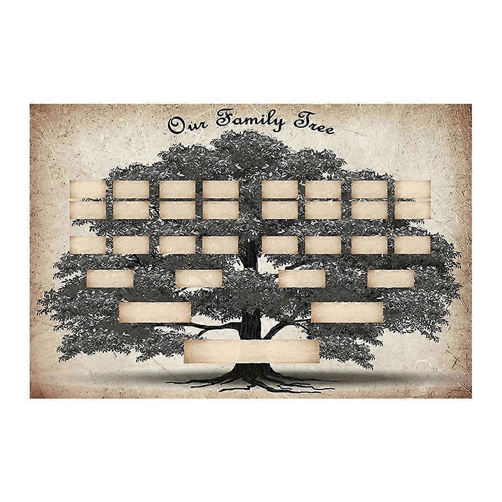 Family Tree Poster 6 Generation Chart Fillable 39x60cm Custom Genealogy Ancestor Template Editable Design Style 2 1 Pack