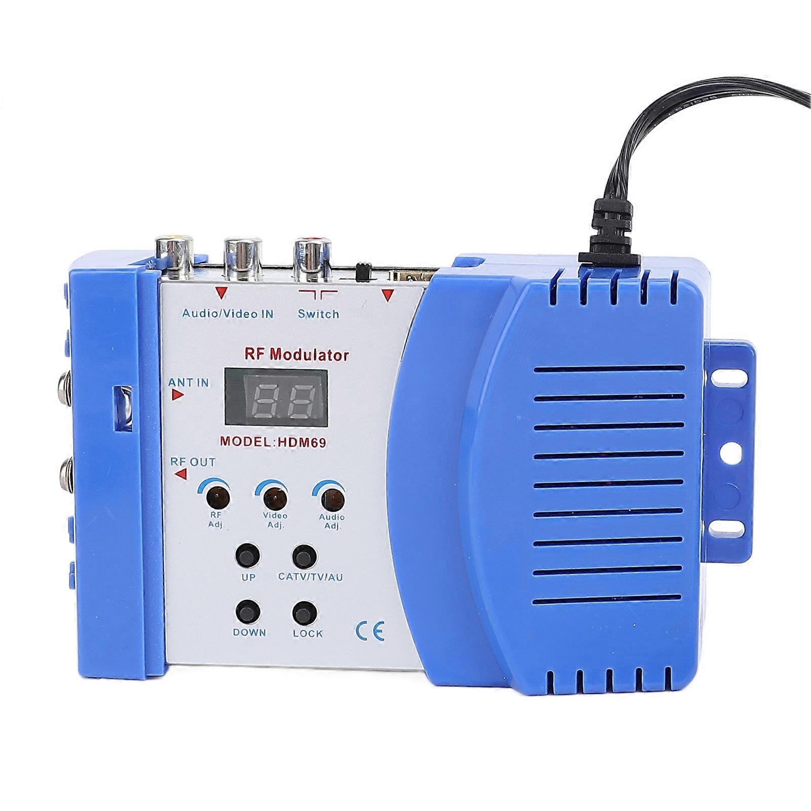 HD Multimedia Interface AV to RF Modulator PAL NTSC Output Plug and Play AV to RF Converter for Home TV Game Console EU Plug AC 100 to 240V 