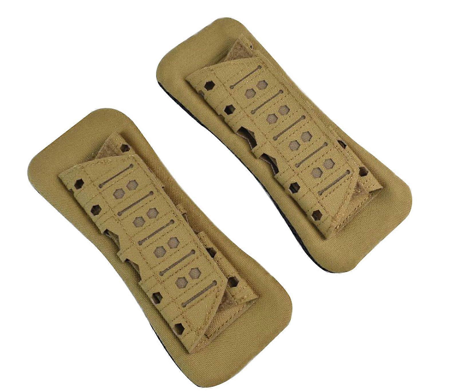 Removable Shoulder Strap Pad with Breathable Elastic Mesh Cushion for Weighted Vest light brown