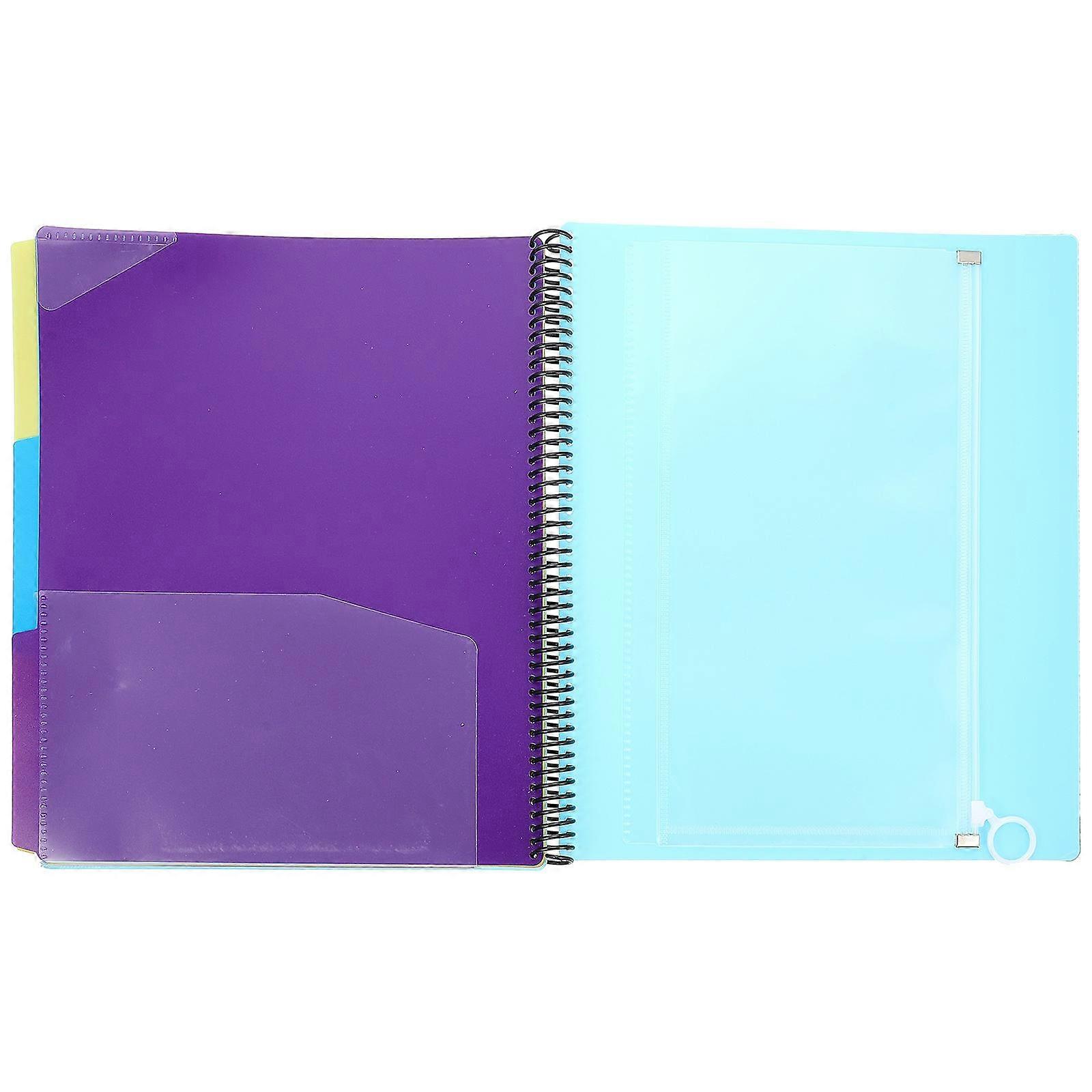 Household Documents Organizer Plastic File Folder Rectangular Sky-Blue 29.50X25.50X5.00CM 1Pcs