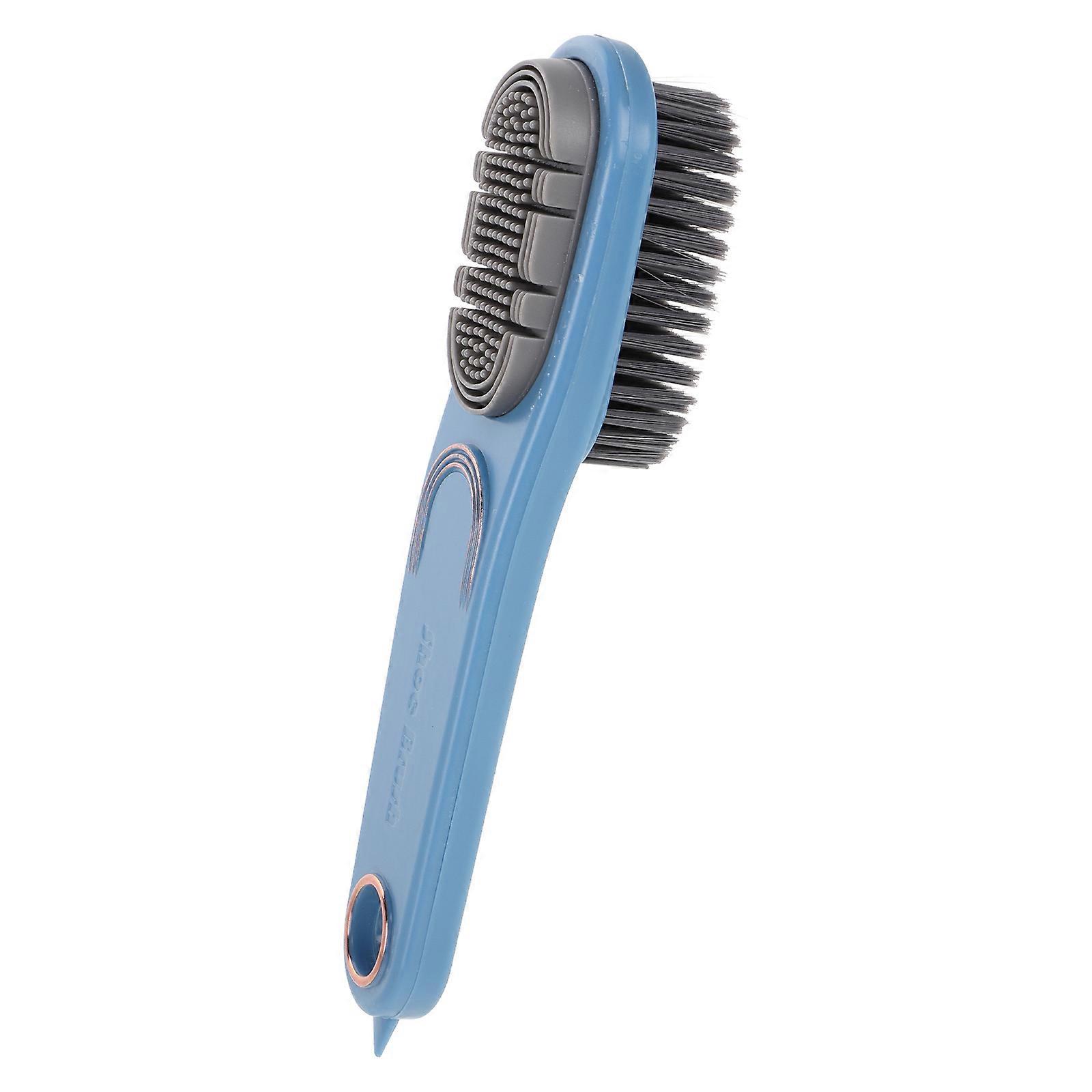 2 Sided Scrub Suede Shoe Brush with Rubber Polish Eraser and Soft Bristle for Suede and Nubuck