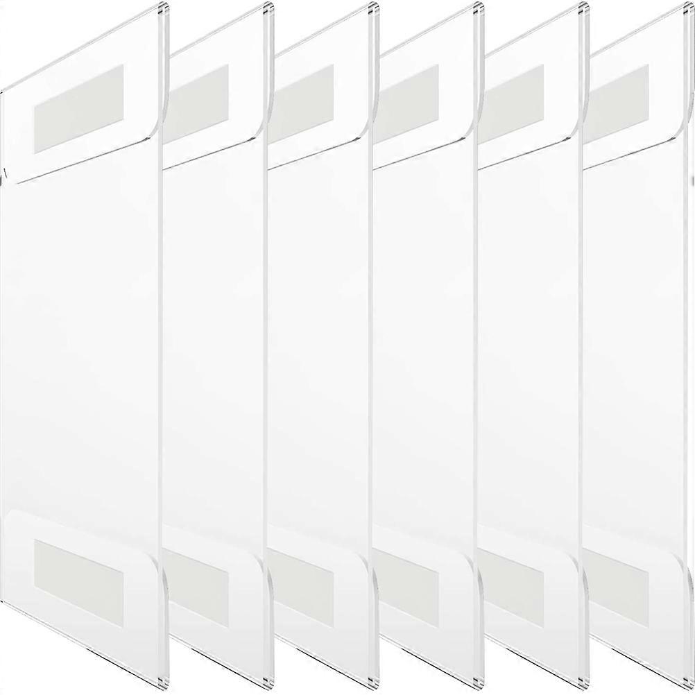 Clear Acrylic Sign Holder Stands – 6pcs Set for Table Price Tags, Menus, Advertisements, Business Cards, and Leaflets Display – Easy to Use Label