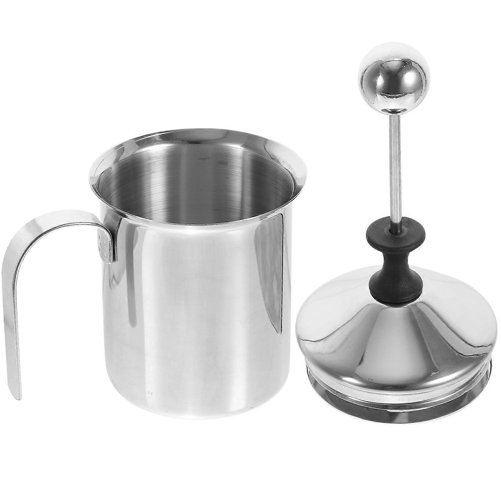 It sounds like you're describing a product listing or looking to create a product description for a **stainless steel milk frother**. Here's a