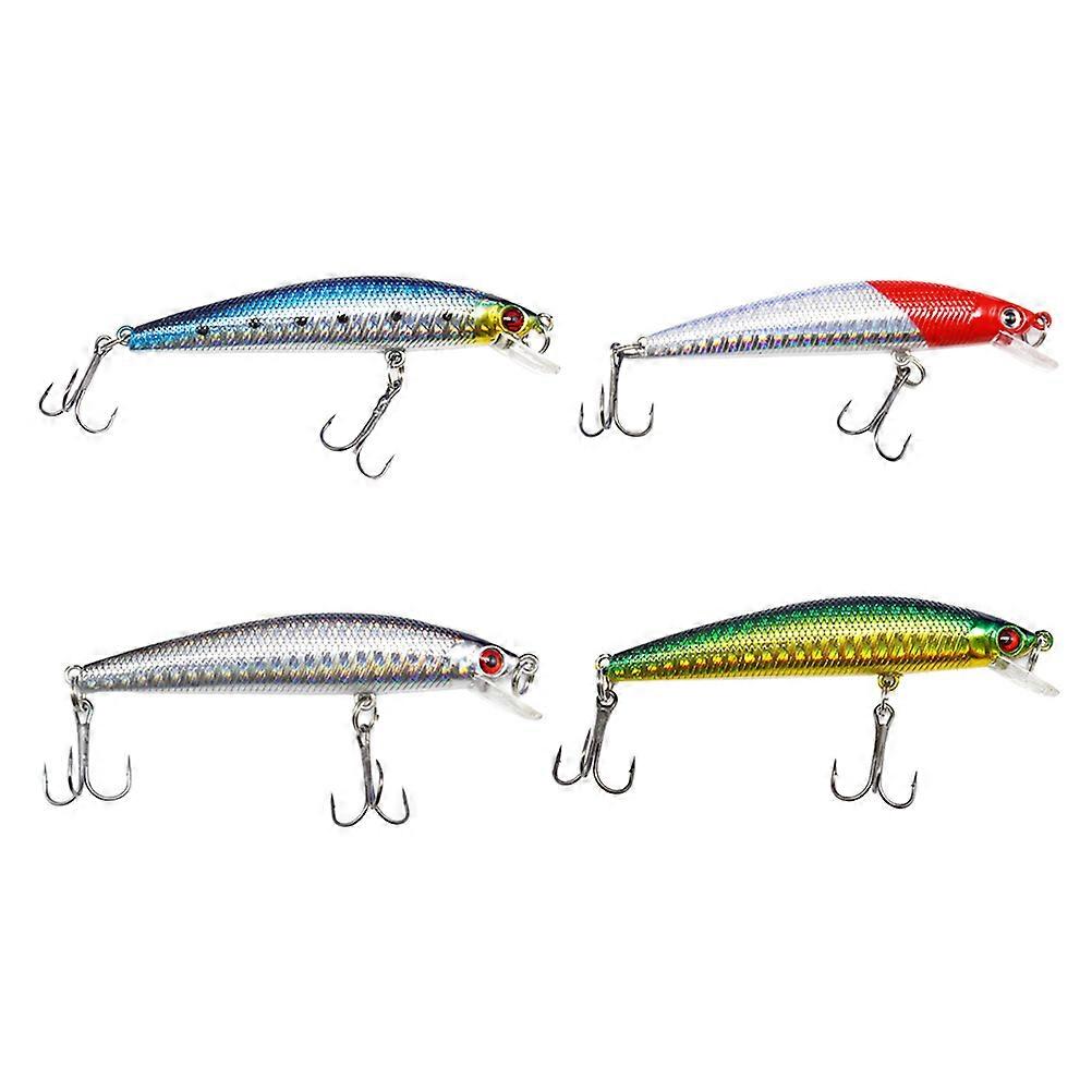 Swimbait Fishing Tackle Lure 8.5CM Floating Bait Set Life-Like Hooking Action For Freshwater Saltwater Fishing Black Back Green Body