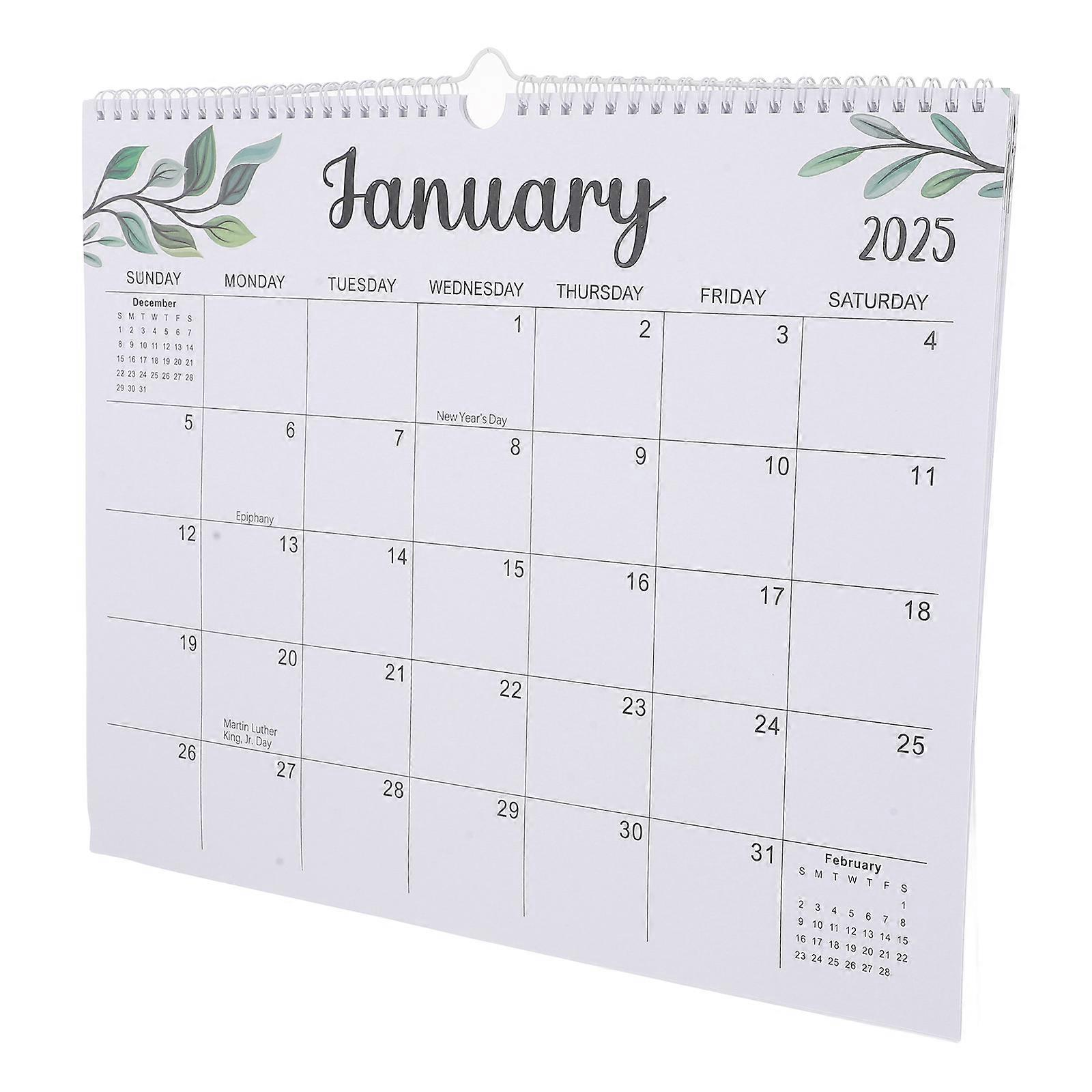 Hanging Calendars Yearly Calendar Office Schedule Calendar Simple Design Rectangular Paper 37.60X29.00X0.10cm Memo Recording 1Pcs