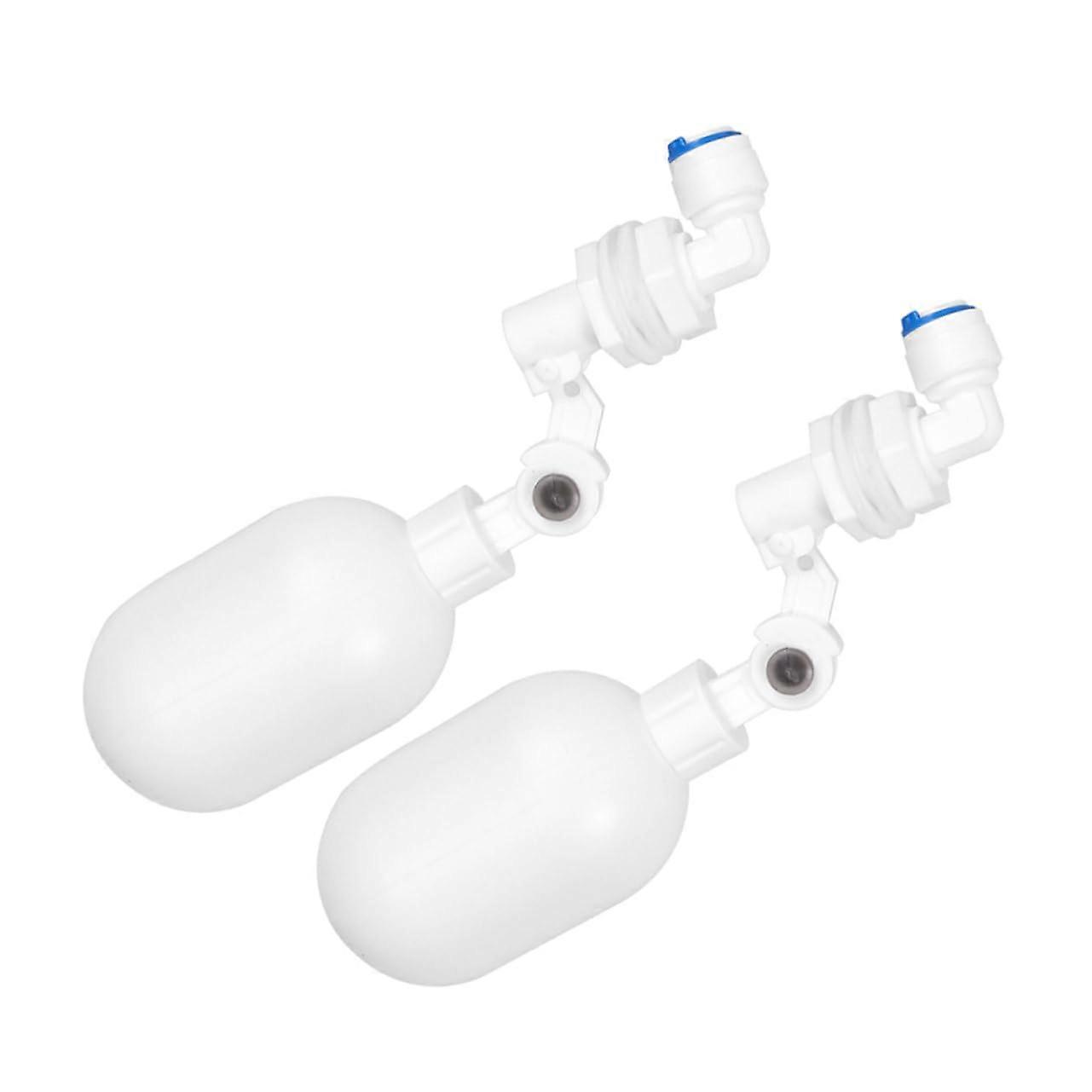 Water Tank Float Valve Pack Of 2 For Automatic Filling Pool Floating Ball Valve Horse Trough Plastic White