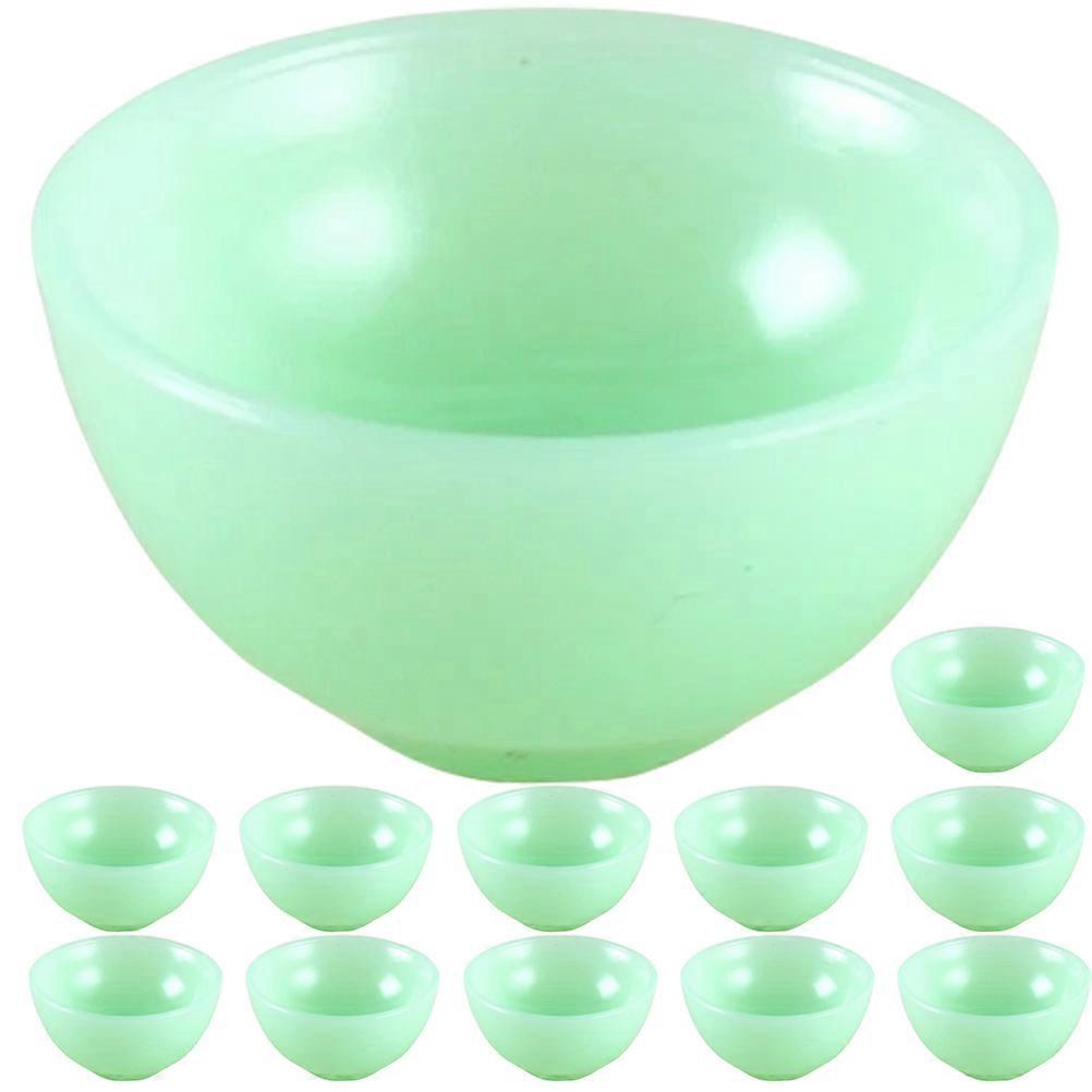Dollhouse Kitchen Utensils Mini Bowls Children Collectors Round Shape Plastic Material Play 12Pcs