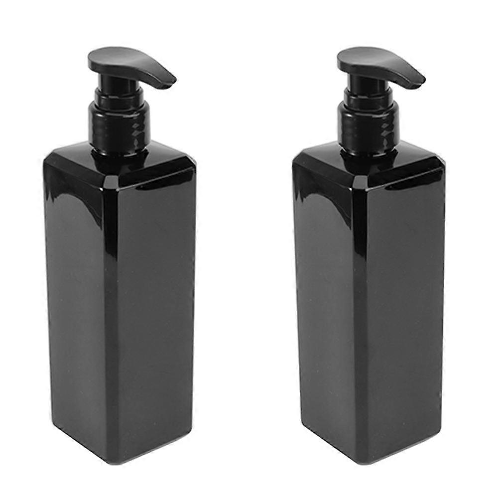 Bath Soap Bottle for Bathroom Use Refillable Plastic Pump Bottle 2Pcs