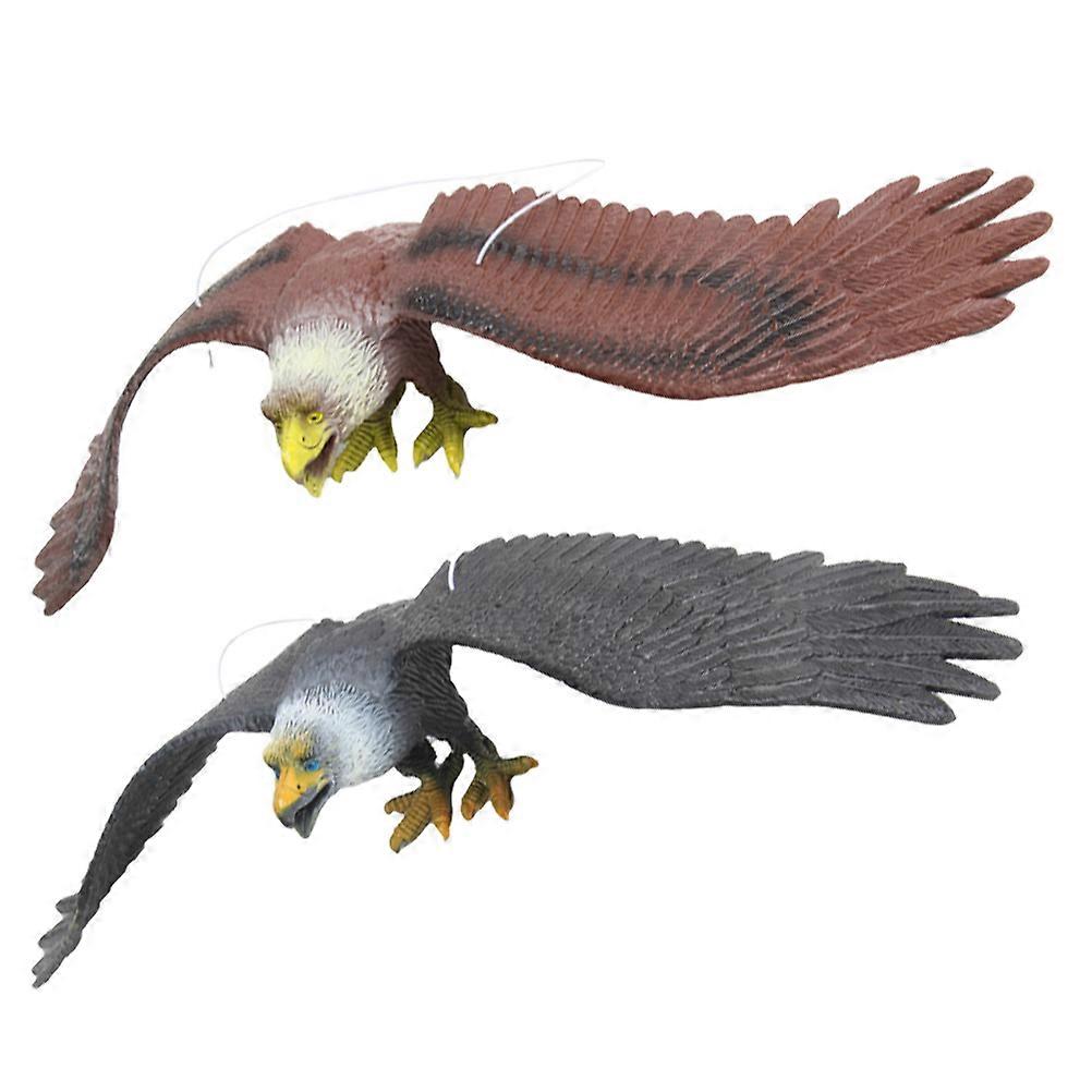 Eagle Toy Realistic Eagle Model Toys Simulation Eagle Figurines Bird Animal Models Home Decoration 37.00X15.50X7.00CM Educational 2Pcs
