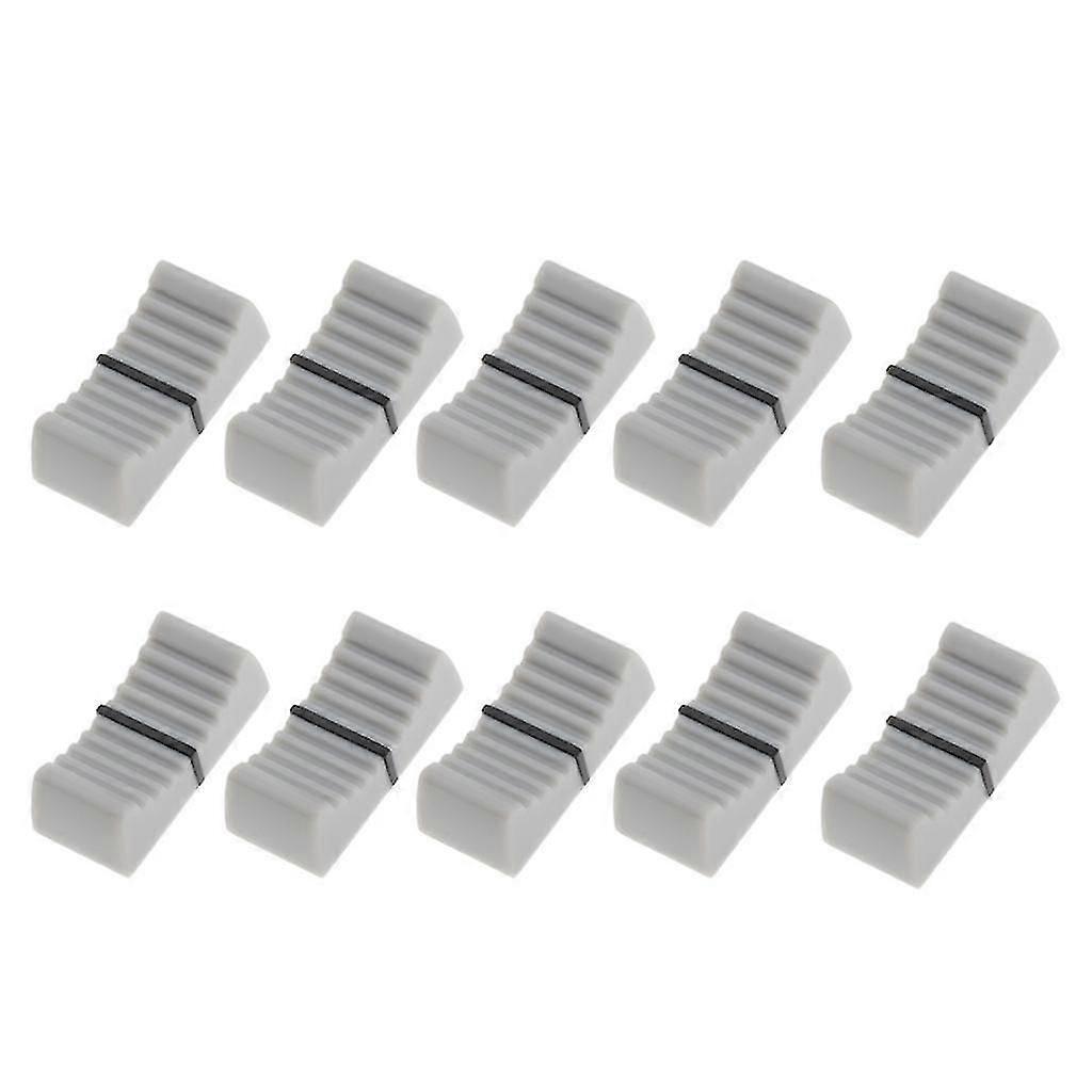 10Pieces Mixer Straight Sliding Potentiometer Knob Cap Fader Plastic Cap