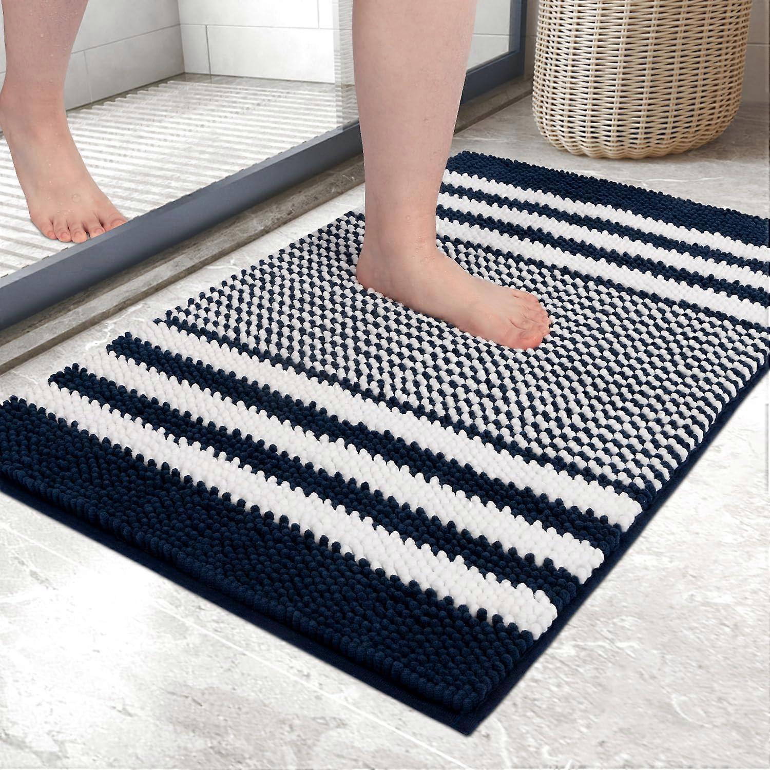 1 piece, non-slip absorbent bathroom mat, soft chenille