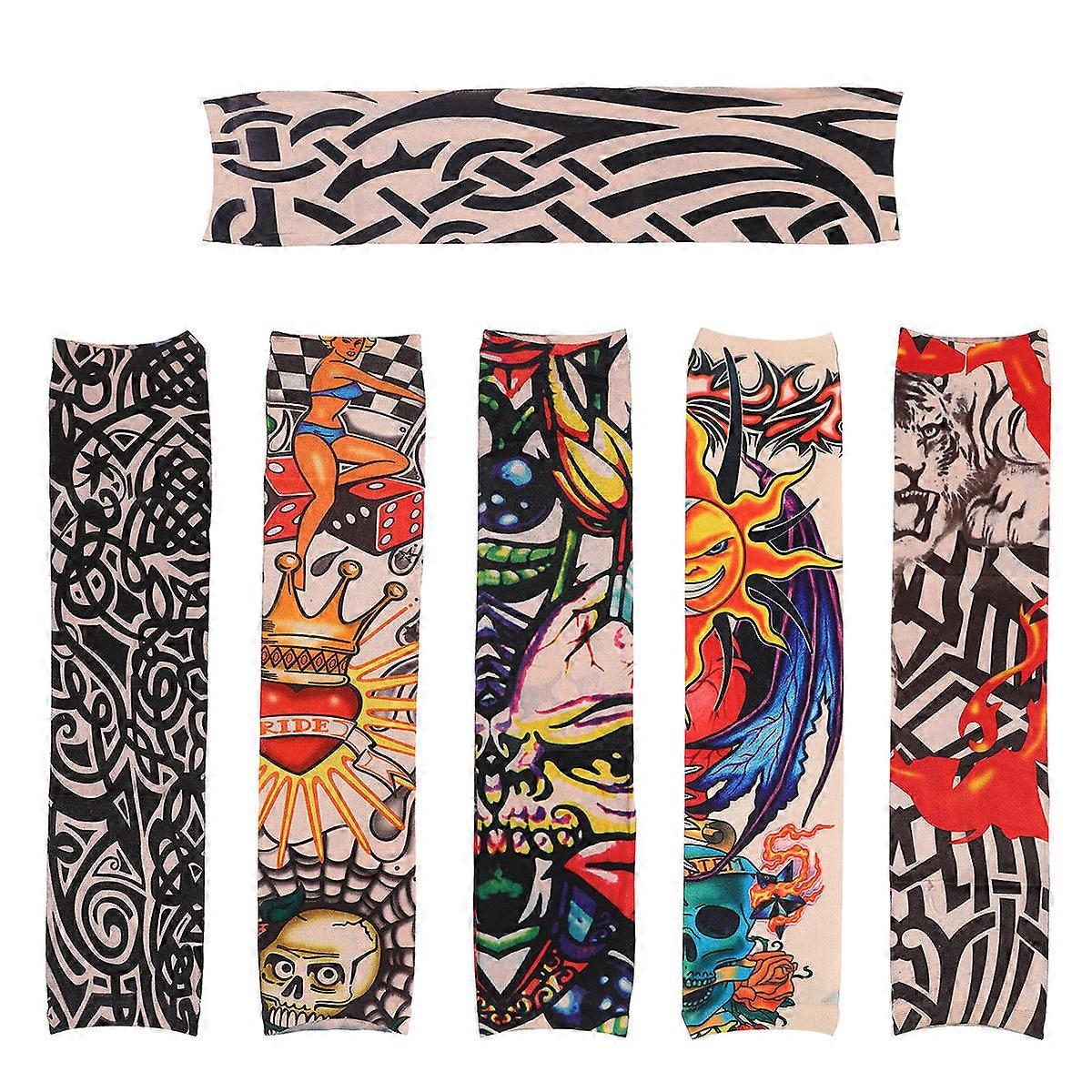 Arm Warmers Cycling Arm Sleeves Men Sunburn Prevention Polyester 6Pcs