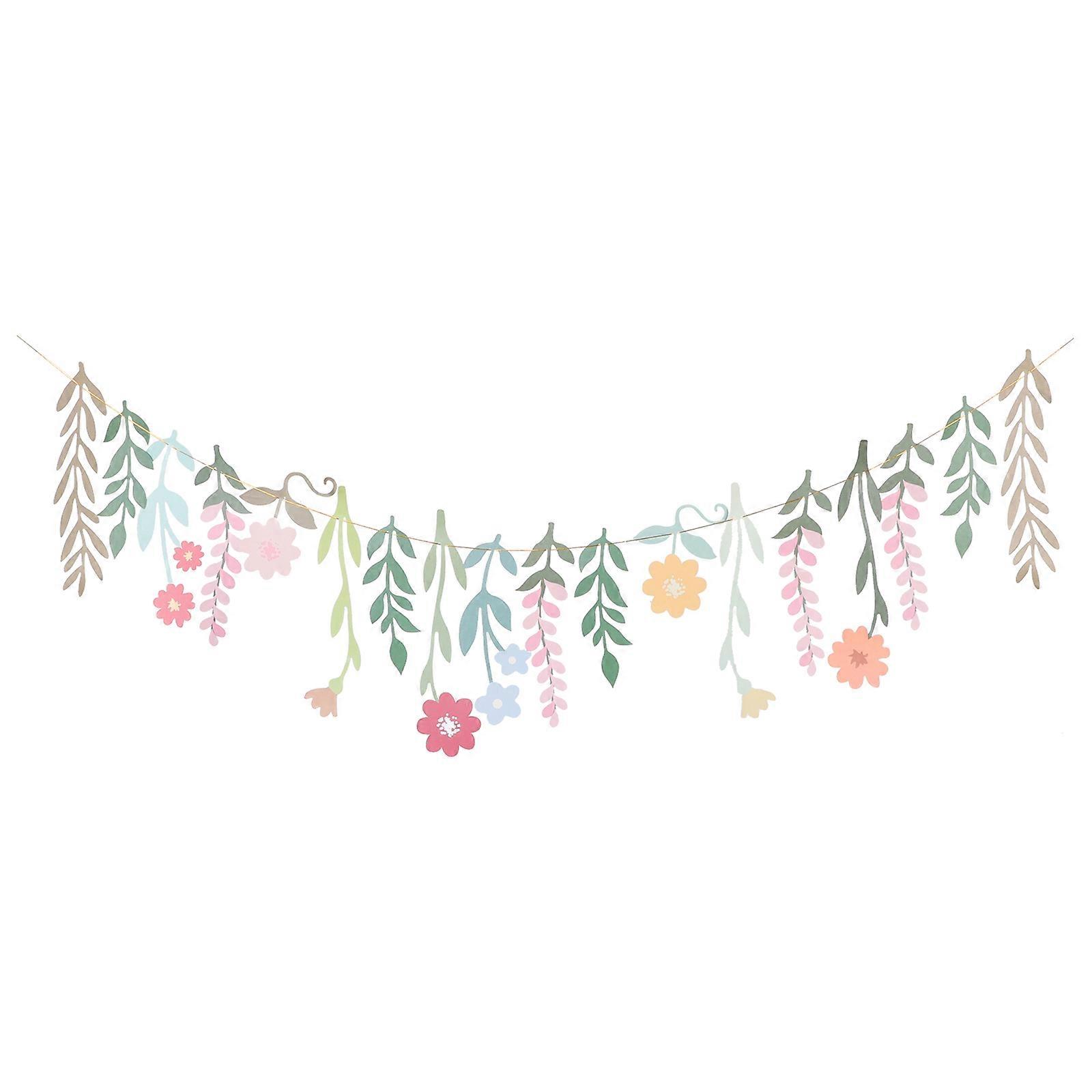 Double Sided Floral Banner for Room Decor, Shower & Birthday Party – Lightweight, Easy Install, Versatile Design