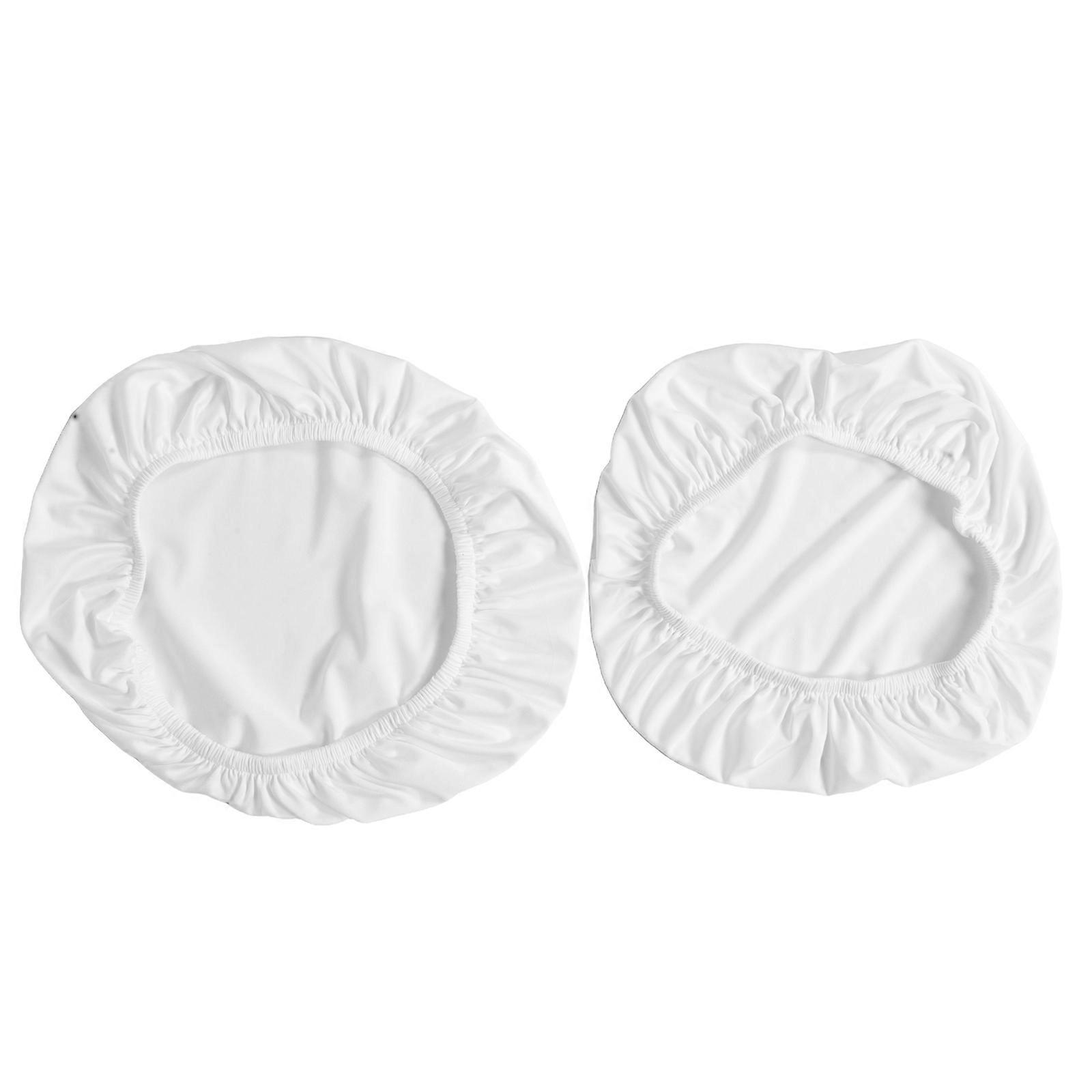 Reusable Soft Toilet Bowl Lid Cover & Tank Sleeve with Elastic Edges for Easy Installation Dustproof Bathroom Accessory in White