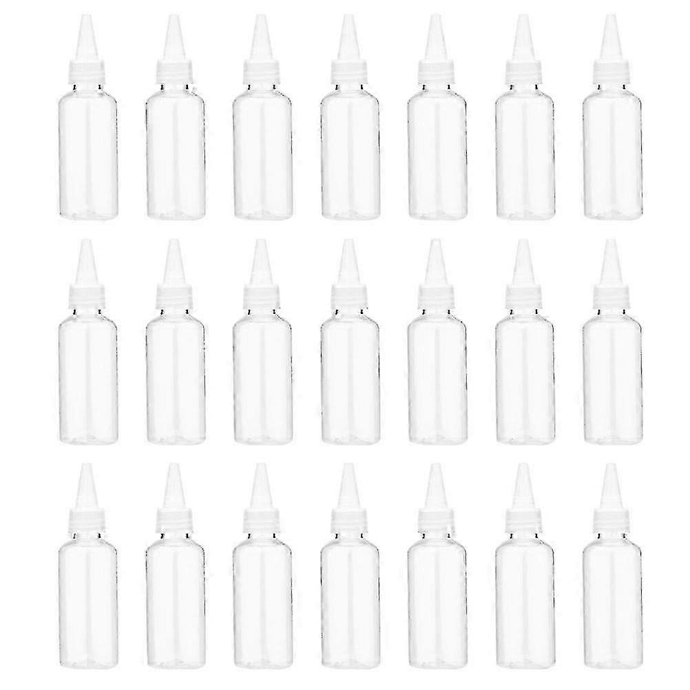 30pcs 60ml Clear Plastic Squeeze Applicator Dispenser With Pointed Tip