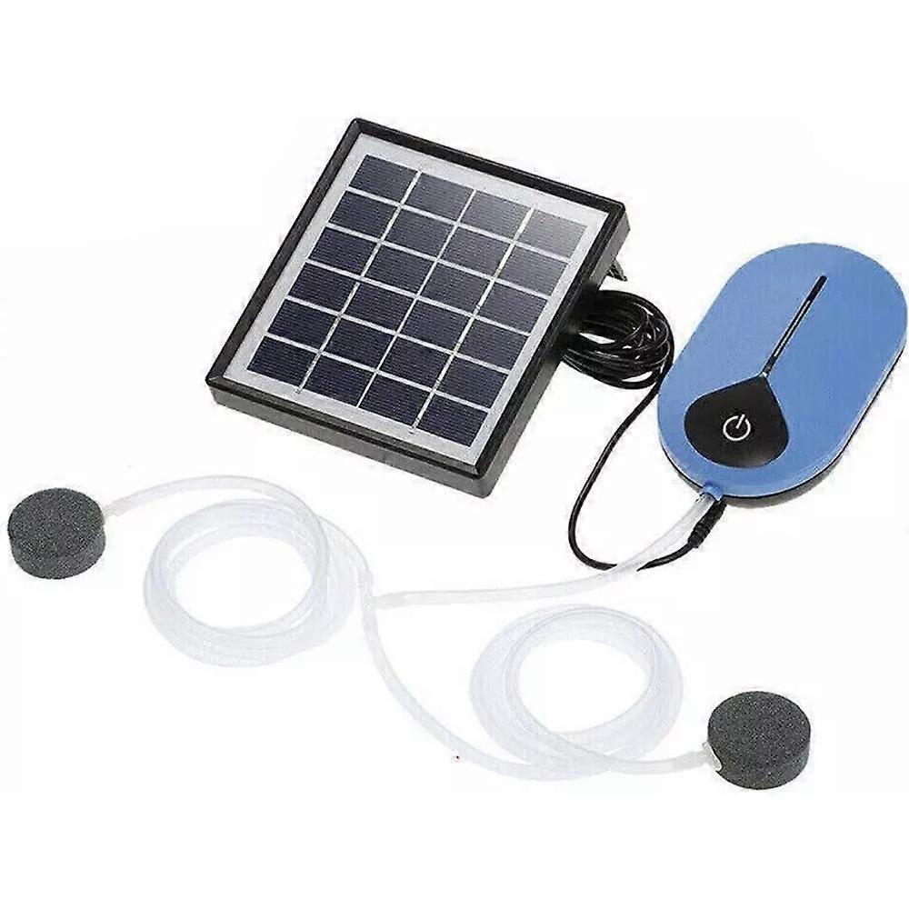 Auto Day and Night Solar Powered Oxygenator Air Pump Aerator Fish Pond Pool