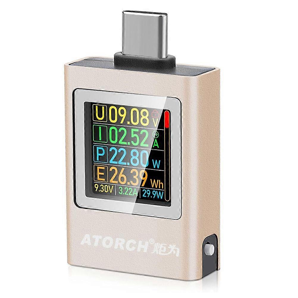 ATORCH USB C Tester Leistungsmesser, Typ-C Tester Digitalmultimeter 4-50V 0-12A Spannungsstromtester Spannungsdetektor A