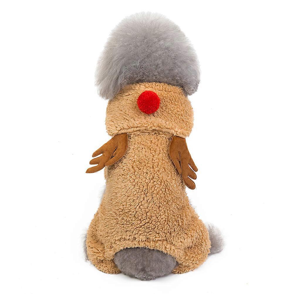 Small Dog Clothes Warm Coat For Occasion Brown Xl 1Pack