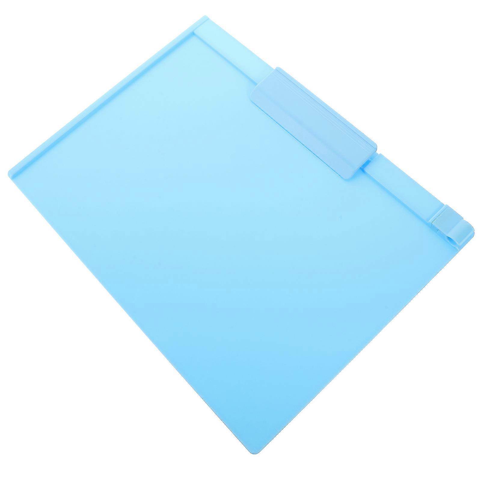 Clipboard Pad Multi-Function Writing Board Office Use Rectangular Sky-Blue 12.5X9.4X0.6in File Storage 1Pack